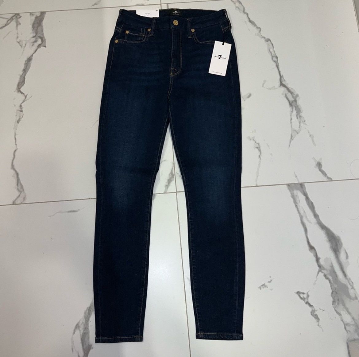 7 For All Mankind 7 For All Mankind Slim Illusion Luxe Super Skinny Jeans Size 26" / US 2 / IT 38 - 4 Thumbnail