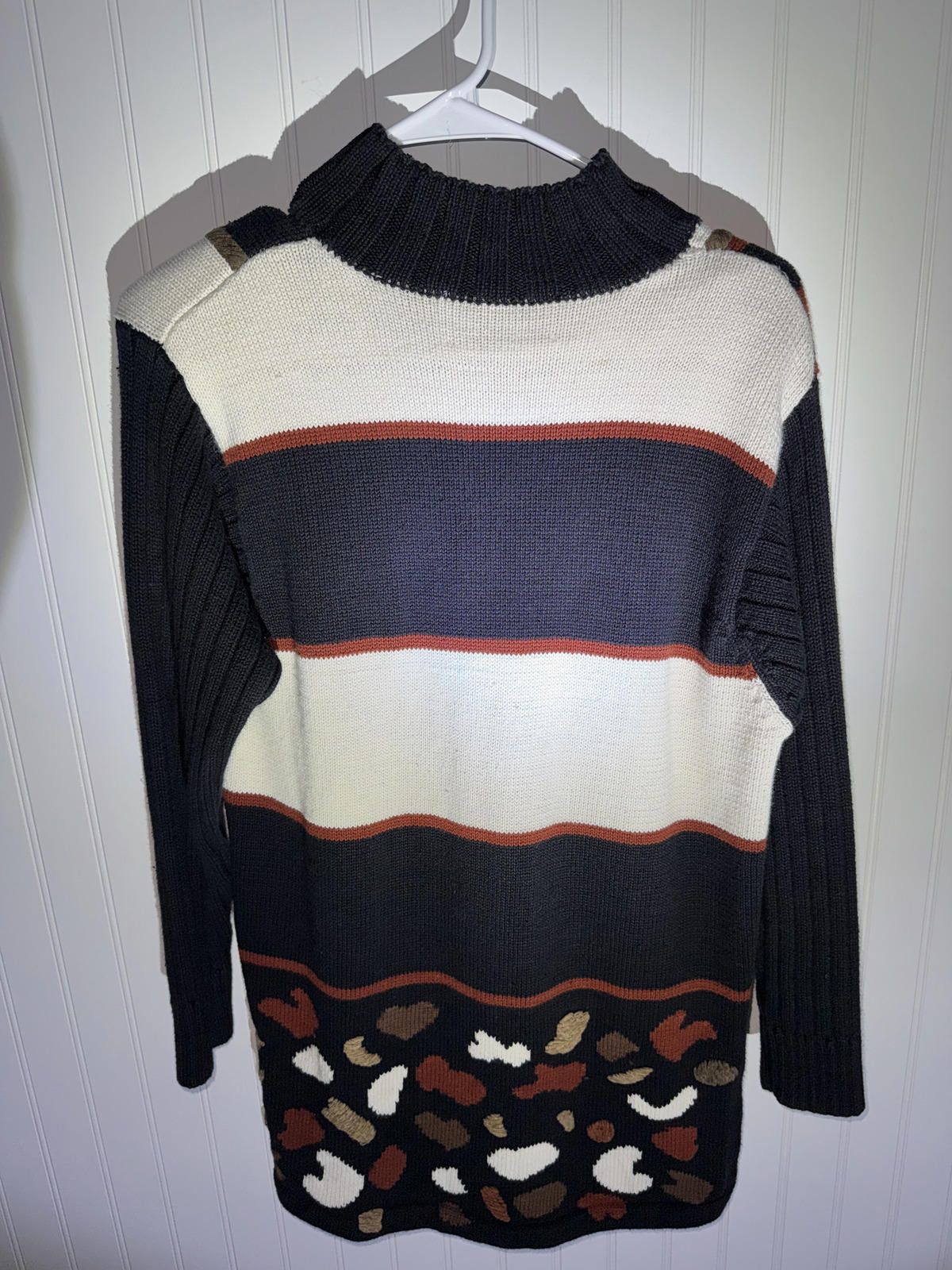 Other Lisa Nichols Colorblock and Animal Print Knit Sweater Size S / US 4 / IT 40 - 2 Thumbnail