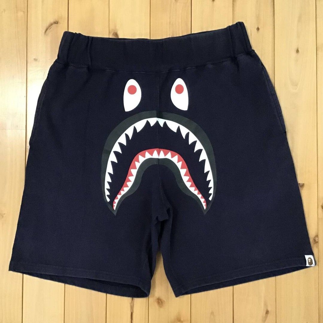 Bape BAPE camo Shark sweat shorts navy a bathing ape ★size XL Size US 36 / EU 52 - 2 Thumbnail