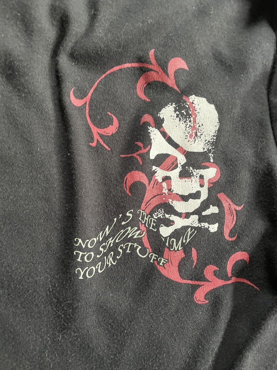 If Six Was Nine 2000s Japanese archive Skull Thorn Poem Zip-Up Hoodie Y2K Size US XL / EU 56 / 4 - 7 Thumbnail
