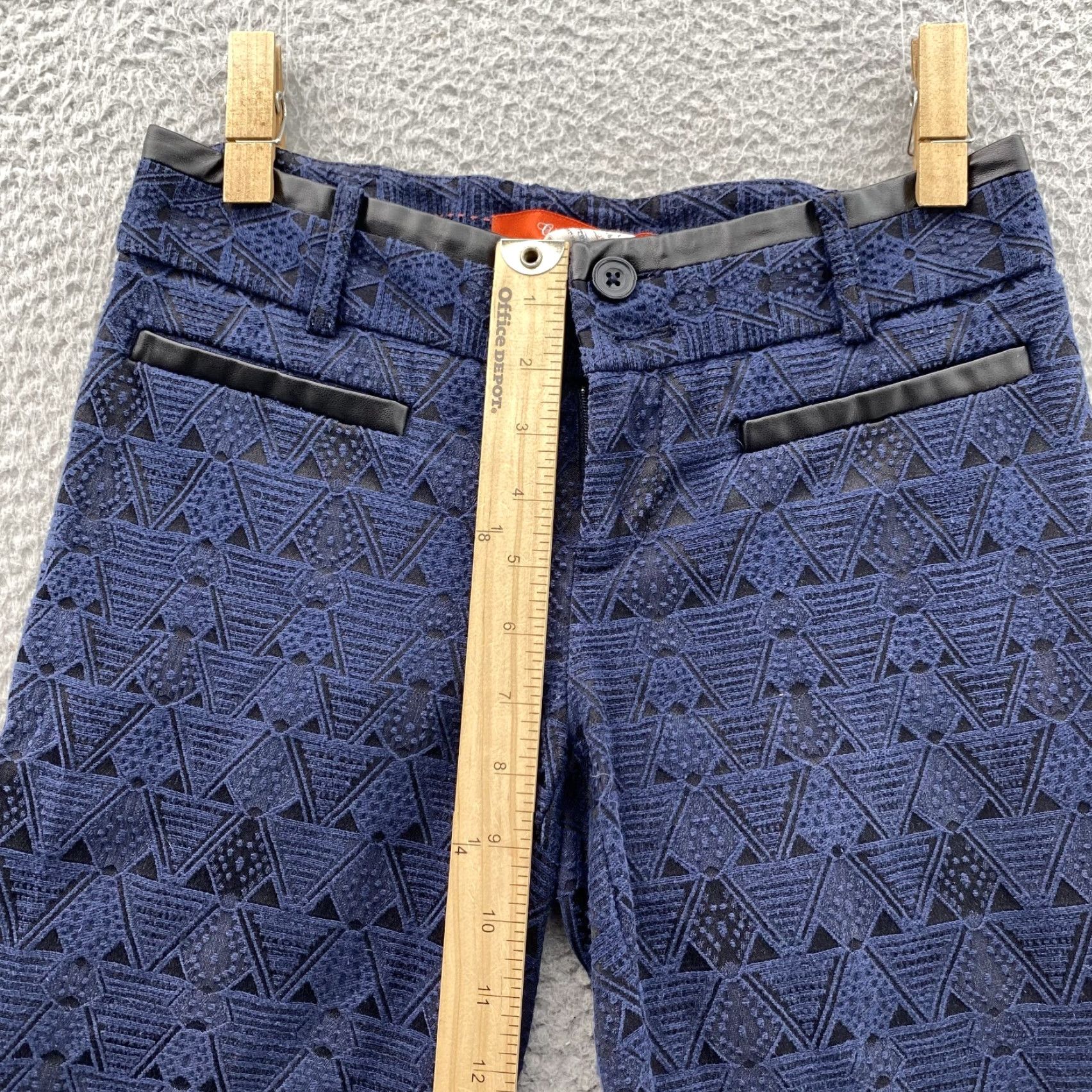 Anthropologie Anthropologie Cartonnier Pants Women 0 Blue Pattern Charlie Ankle Trouser Preppy Size 25" / US 0 / IT 36 - 5 Thumbnail