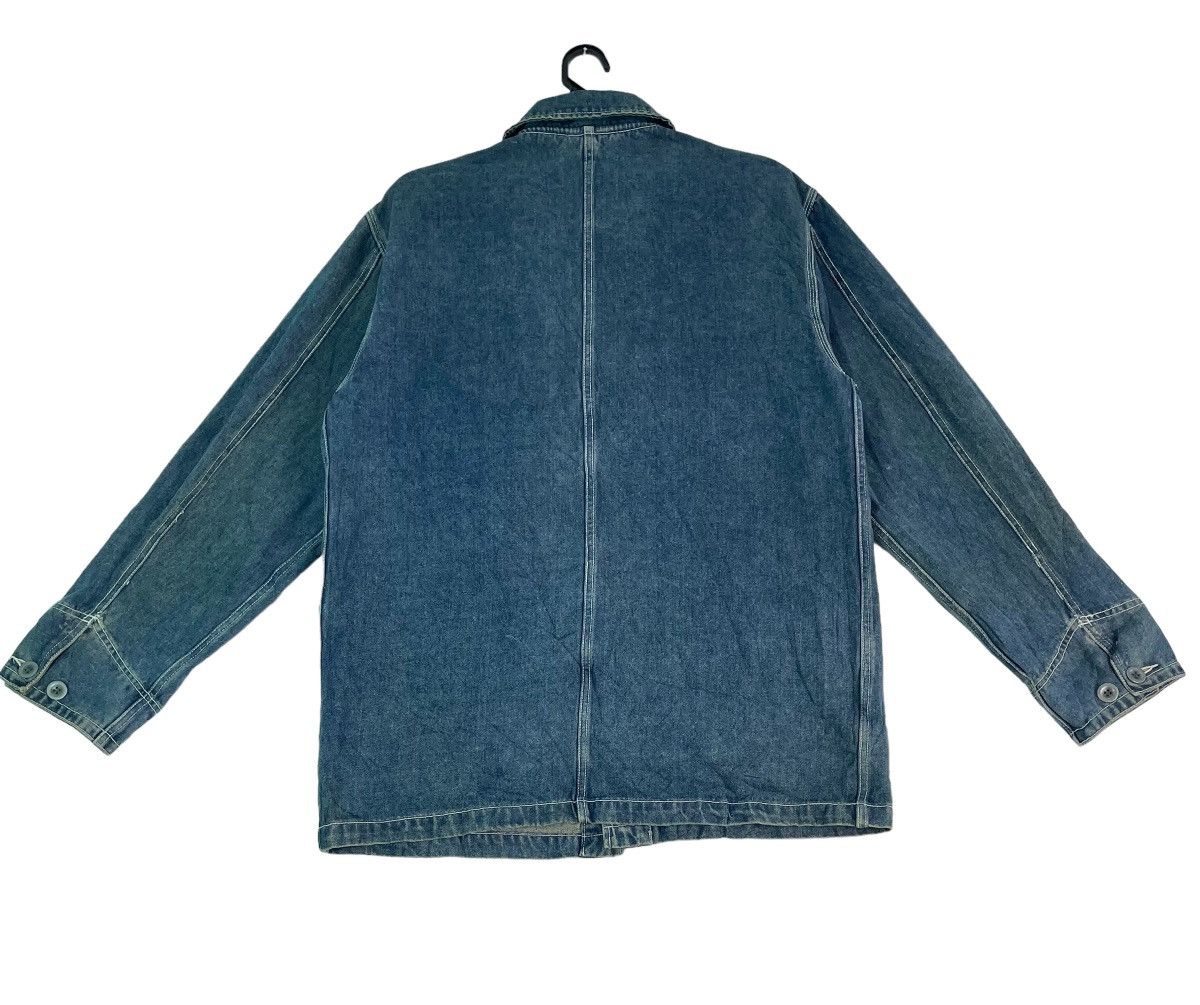 DKNY × Vintage Vtg 90s rare DKNY denim chore workwear jacket button up Size US S / EU 44-46 / 1 - 5 Thumbnail