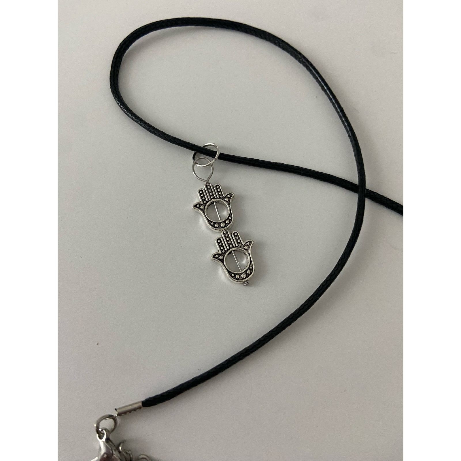 Handmade hamsa pendant necklace Size ONE SIZE - 4 Thumbnail
