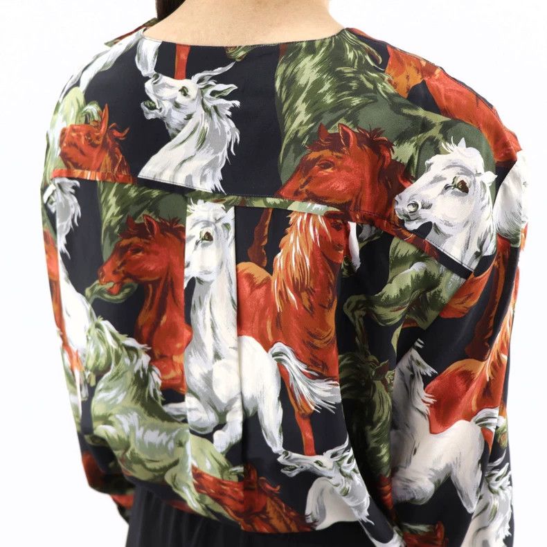 Kenzo KENZO Retro silk slanted collar long sleeves Size XXS / US 00 / IT 34 - 6 Thumbnail
