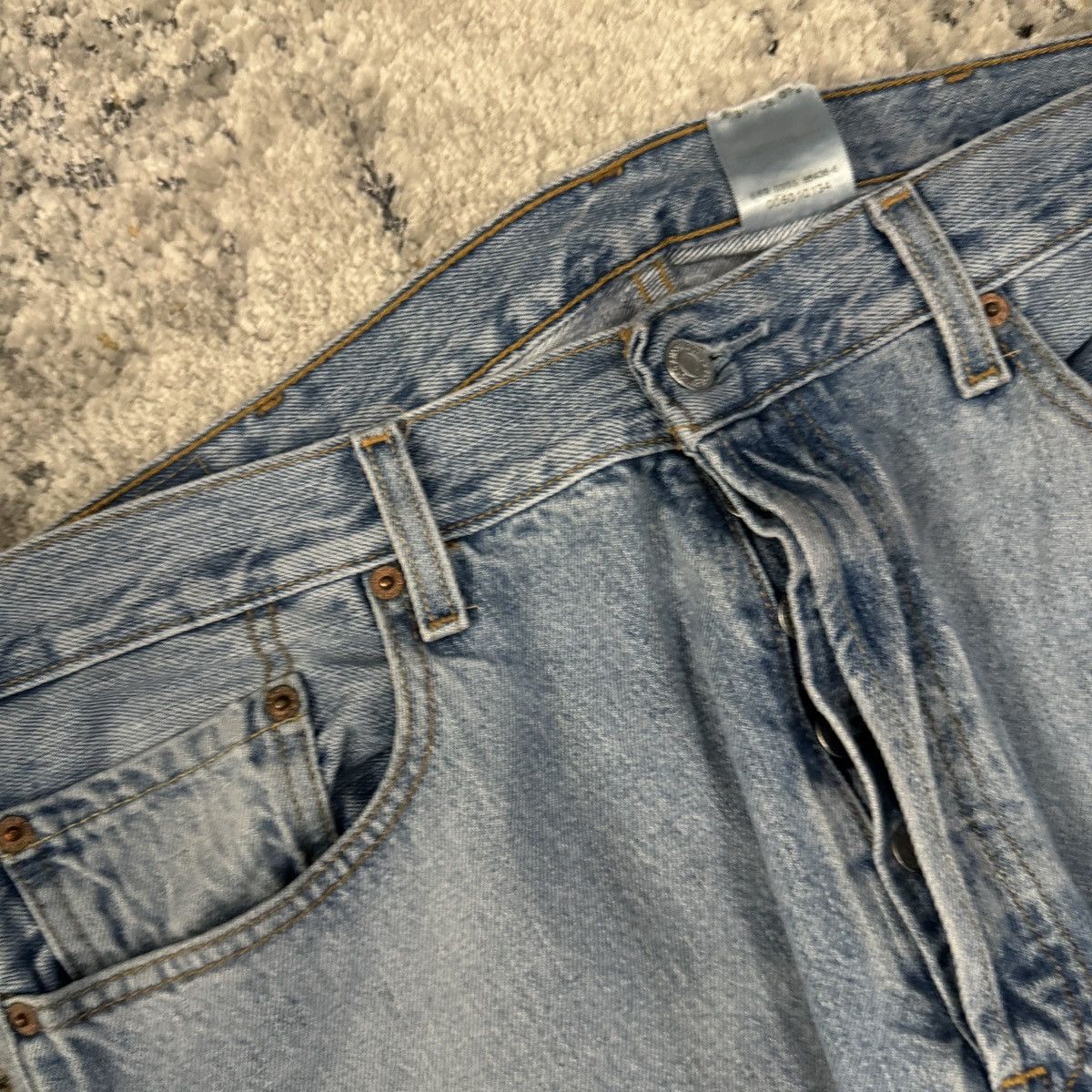 Levi's × StraightFaded × Vintage Vintage 90s Levi’s 501 light wash baggy jeans Size US 38 / EU 54 - 7 Thumbnail