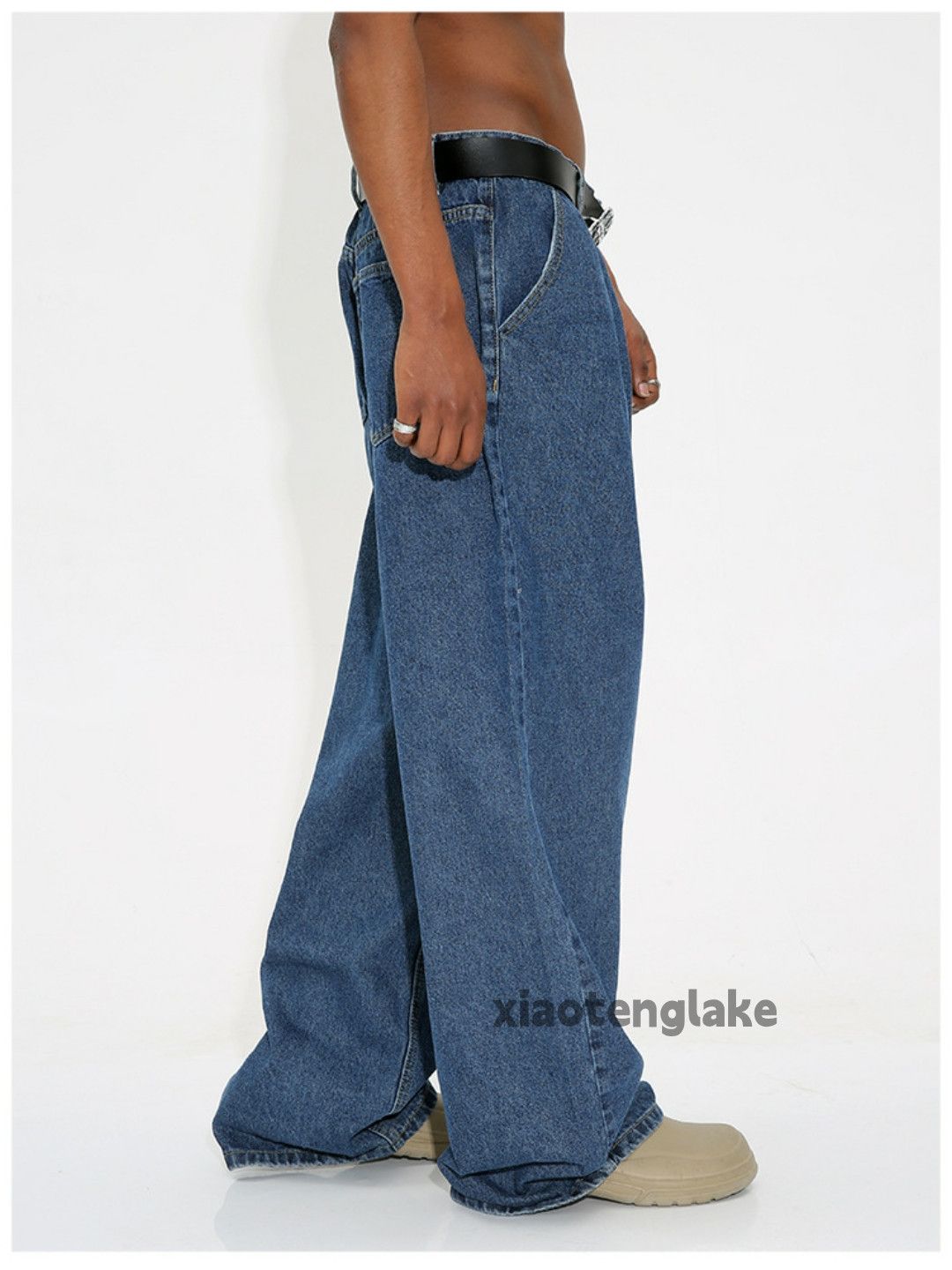 Jean × Vintage utility washed faded loose baggy pleated cleanfit jeans Size US 32 / EU 48 - 4 Thumbnail