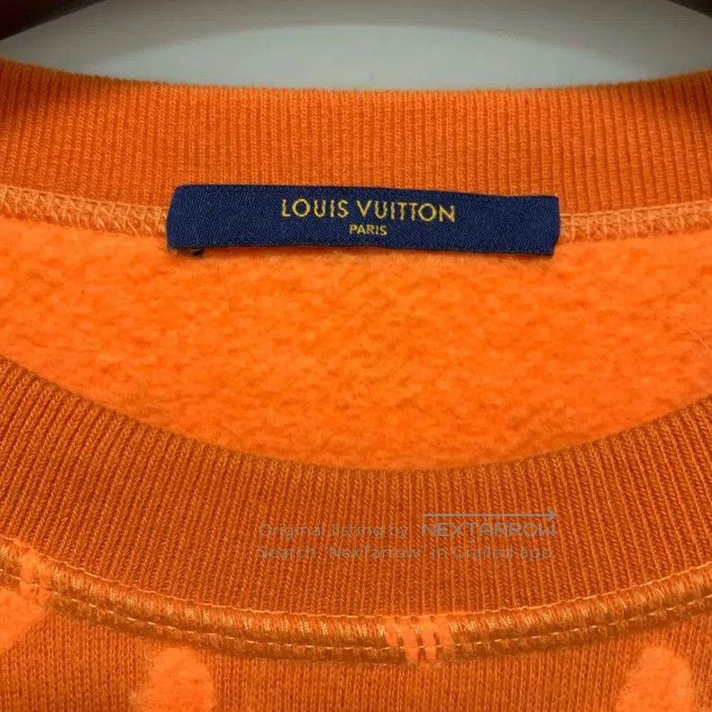 Louis Vuitton Louis Vuitton Orange Printed Sweatshirt in Size L. Size US L / EU 52-54 / 3 - 4 Thumbnail