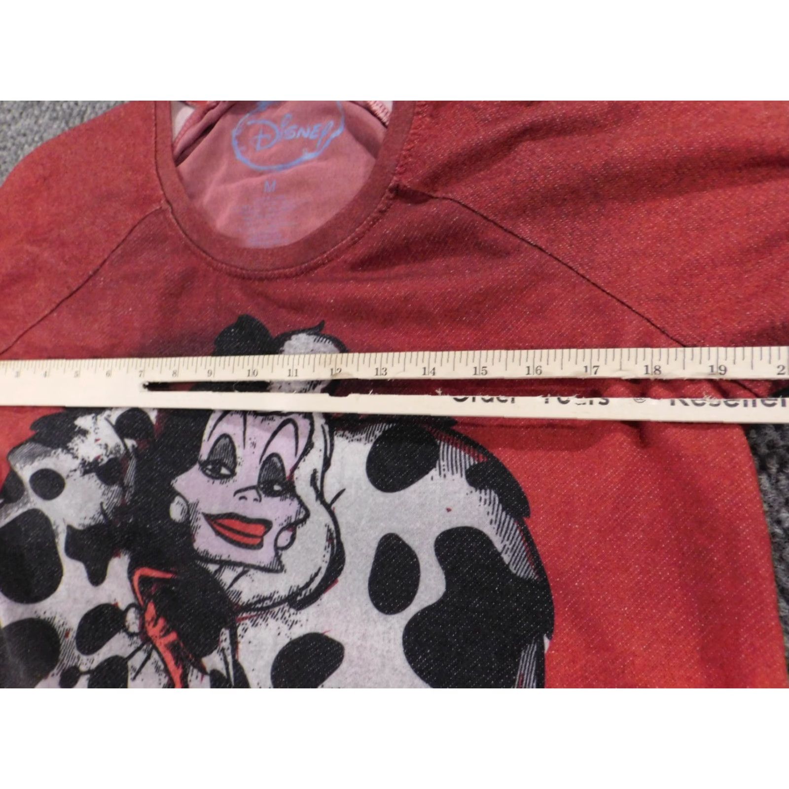 Disney Disney 101 Dalmatians Sweatshirt Womens M Red Pullover Crew Neck Casual Knit Cotton Polyester Stretch Size M / US 6-8 / IT 42-44 - 6 Thumbnail