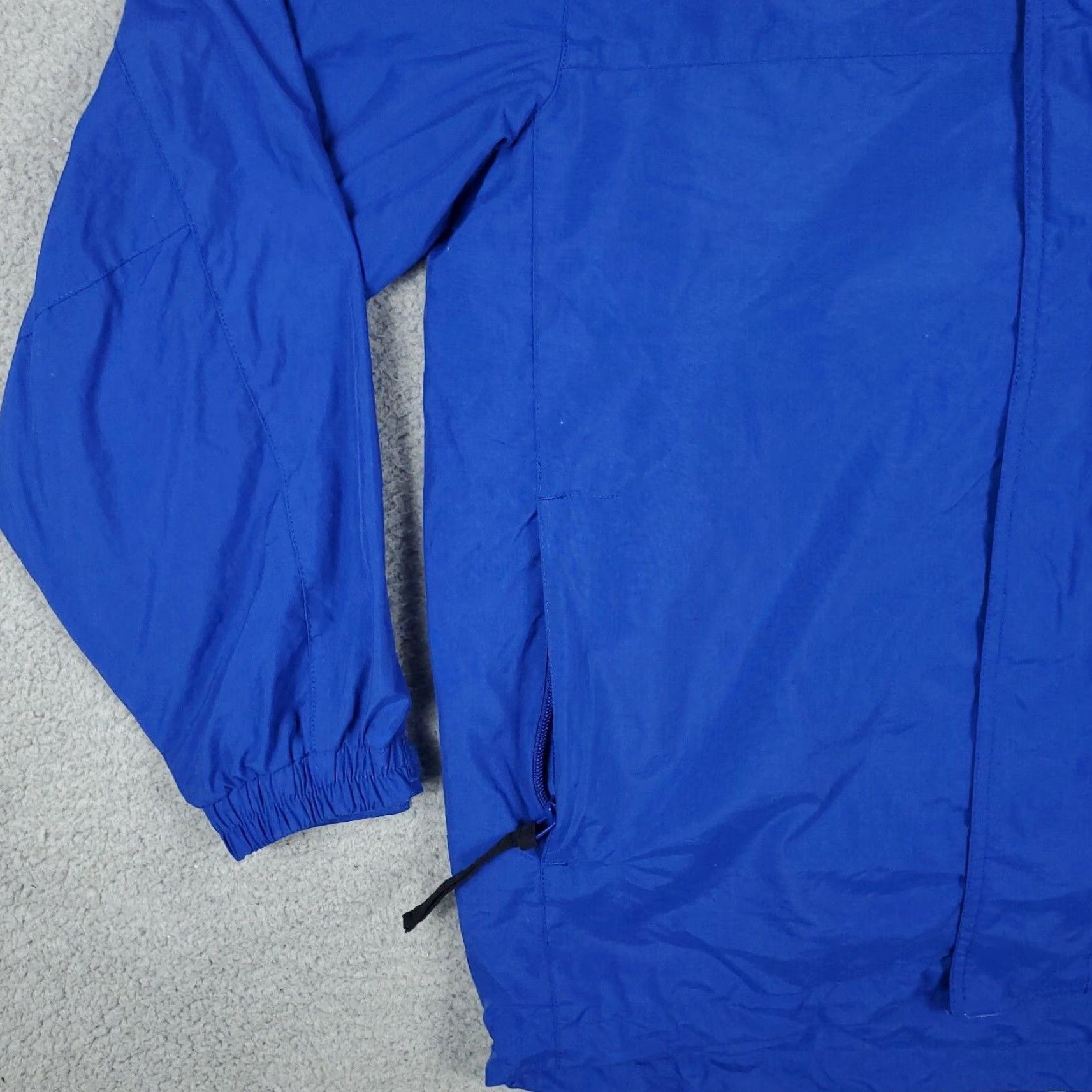Vintage VINTAGE Woolrich Mens Medium Windbreaker Hoodie Jacket Nylon Blue All Seasons Outdoor Fall Winter Size US M / EU 48-50 / 2 - 2 Thumbnail