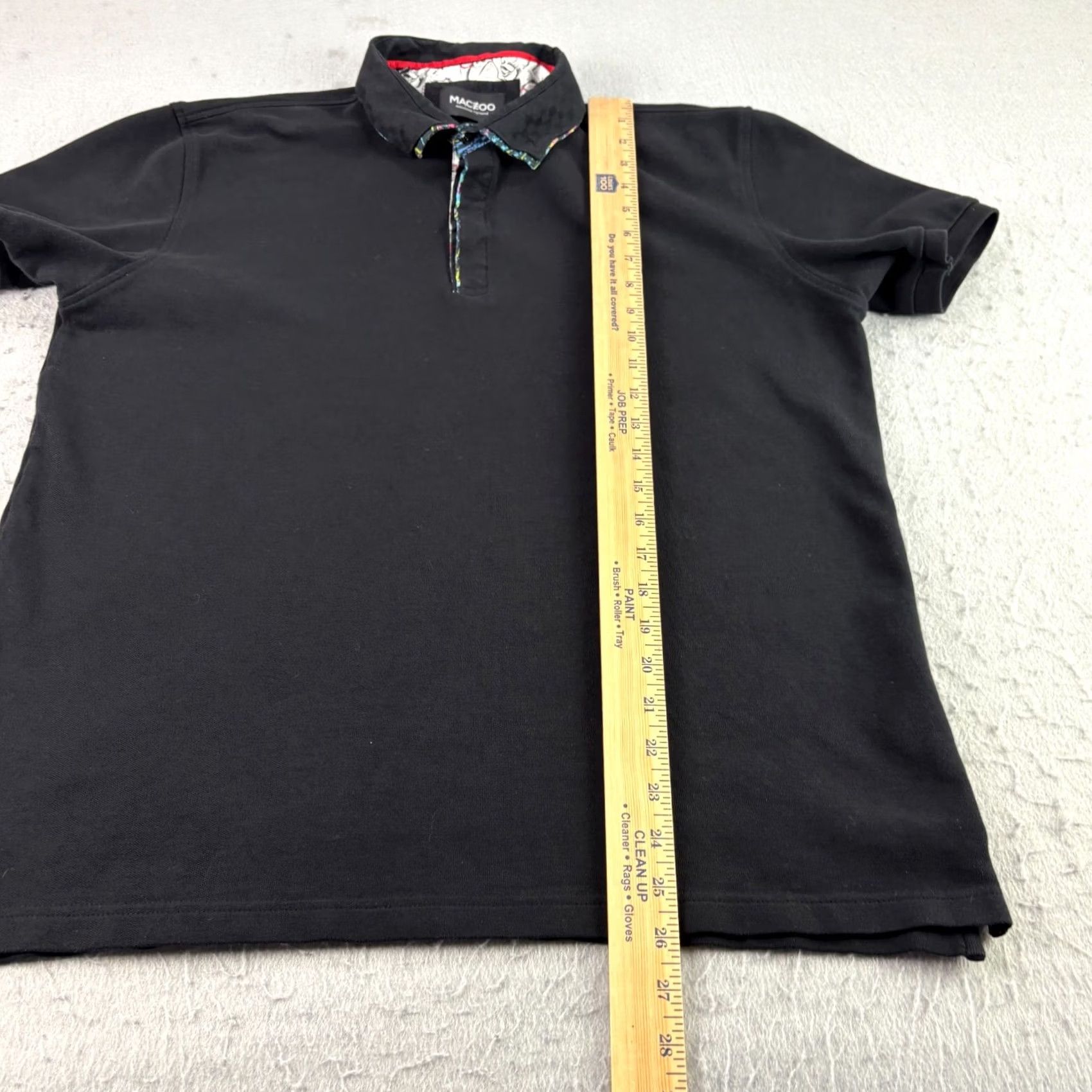 Maceoo Maceoo Polo Shirt Mens 2XL Black Slim Fit Contrast Collar Short Sleeve Shirt Polo Black 2XL Mens Size US XXL / EU 58 / 5 - 6 Thumbnail