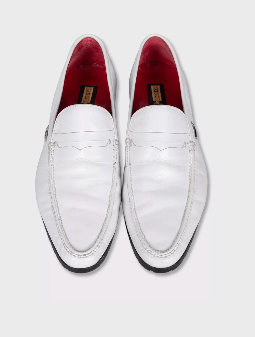 Zilli Zilli Men's white leather loafers Size: 7.5 | 40.5 Size US 7.5 / EU 40-41 - 2 Thumbnail
