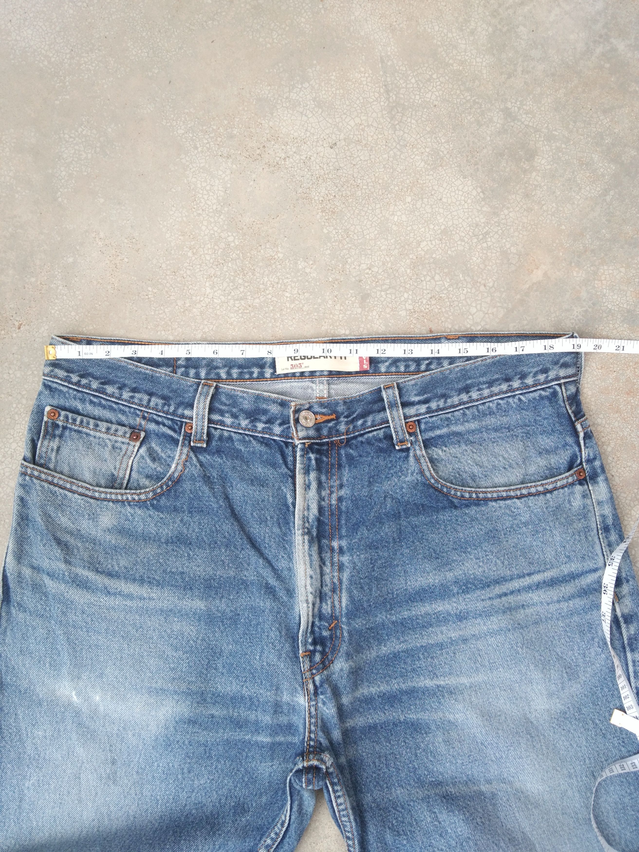 Jean × Levi's × Vintage Vintage Levis Jeans 505 Distressed Denim 38x32 Size US 38 / EU 54 - 7 Thumbnail