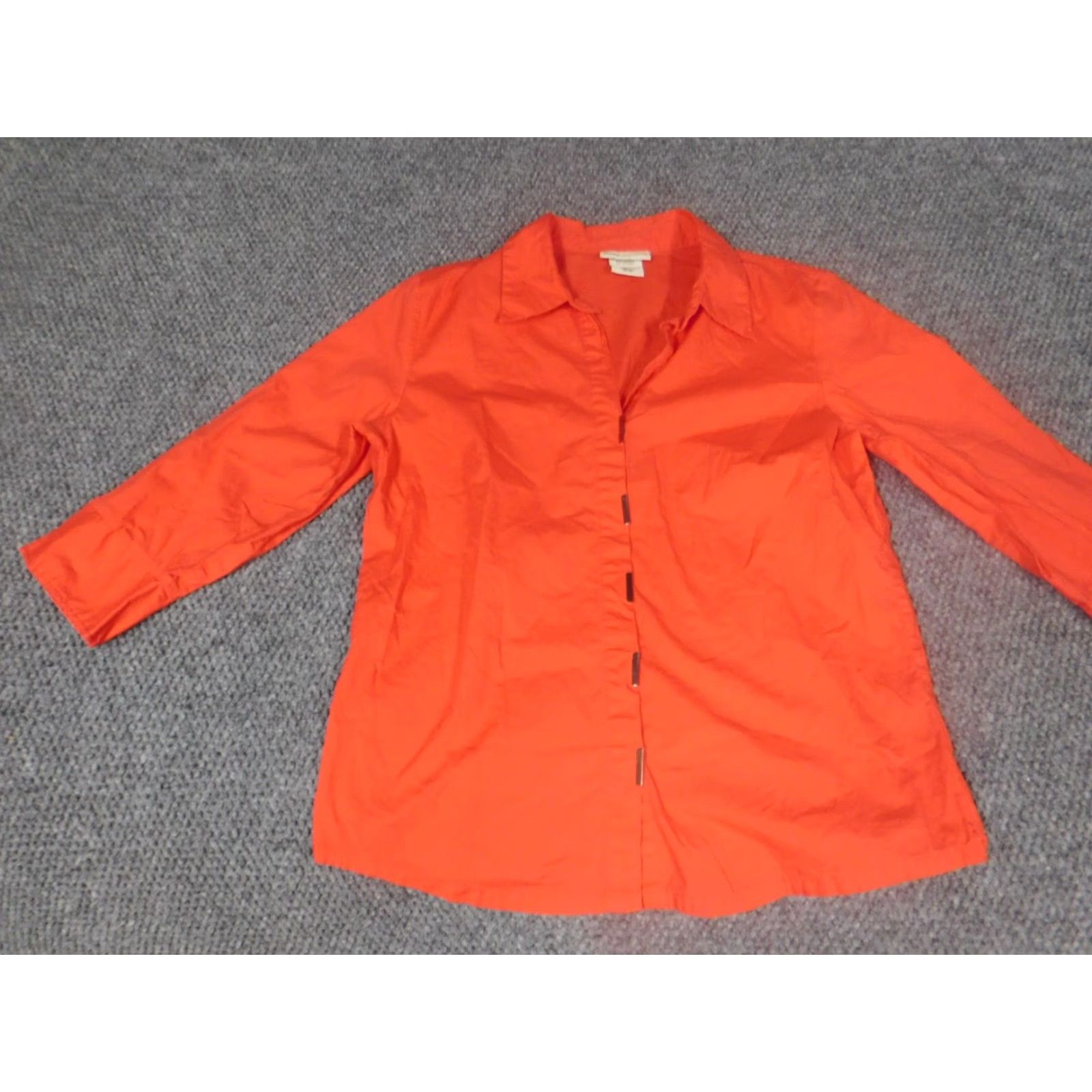 Faded Glory Faded Glory Womens Blouse Shirt M Red Crew Neck Long Sleeve Stretch Basic Casual Size M / US 6-8 / IT 42-44 - 2 Thumbnail