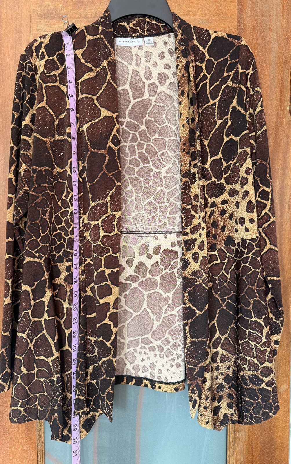 Other Susan Graver Women Open Front Animal Print Cardigan Medium Size M / US 6-8 / IT 42-44 - 6 Thumbnail