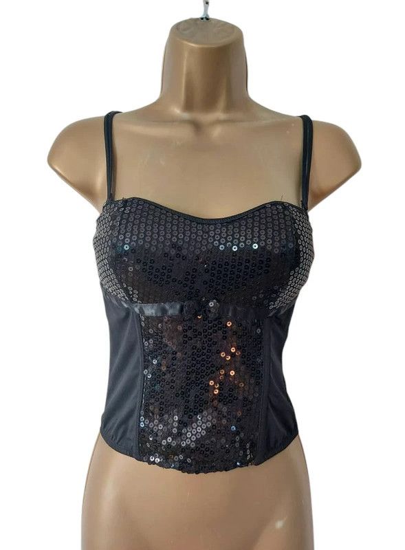 Vintage Closer vintage corset top sequined 32C Size XS / US 0-2 / IT 36-38 - 1 Thumbnail
