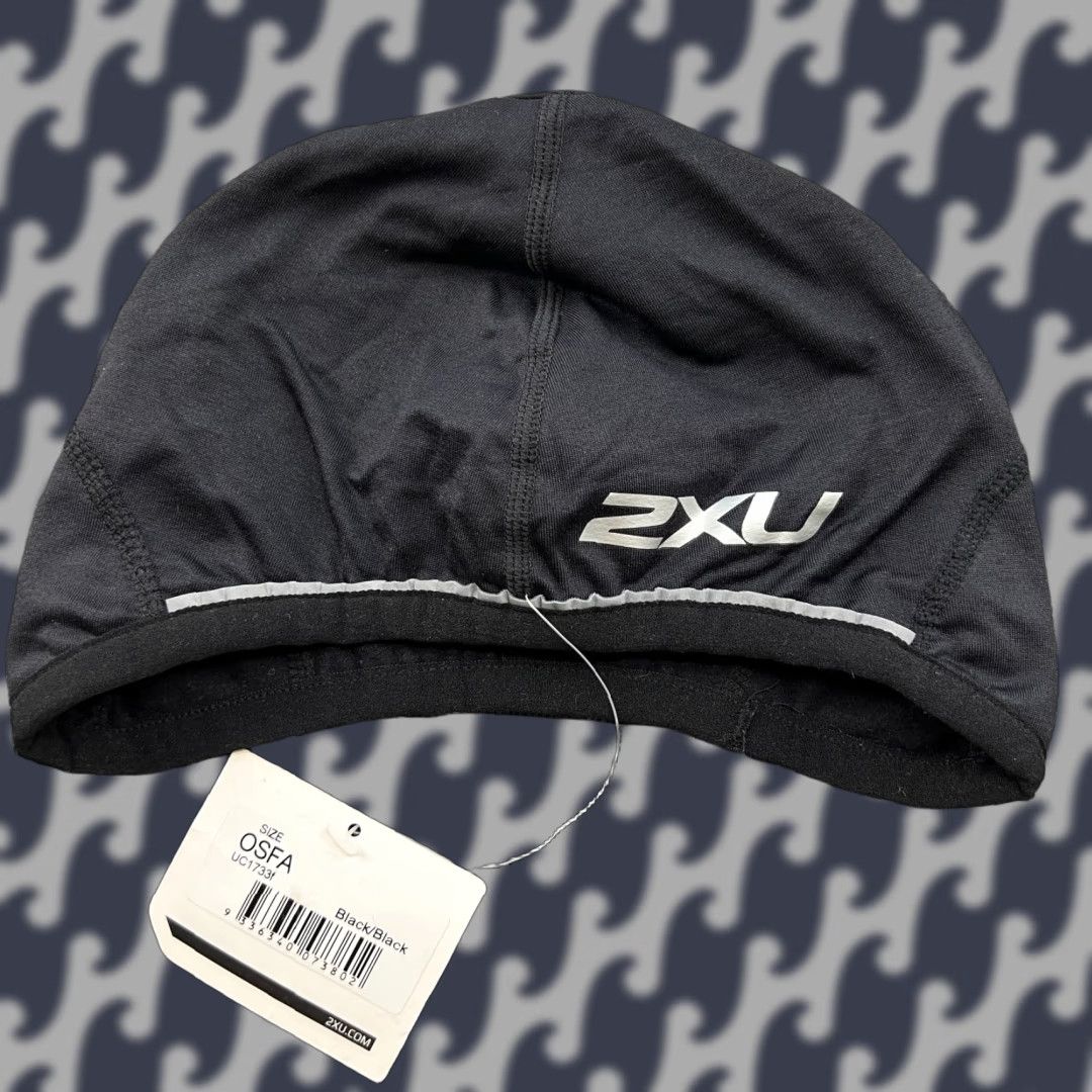 2XU 2XU Running Cap Beanie Hat One Size OSFA Lightweight Quick Dry Unisex Adults Black Size ONE SIZE - 1 Thumbnail