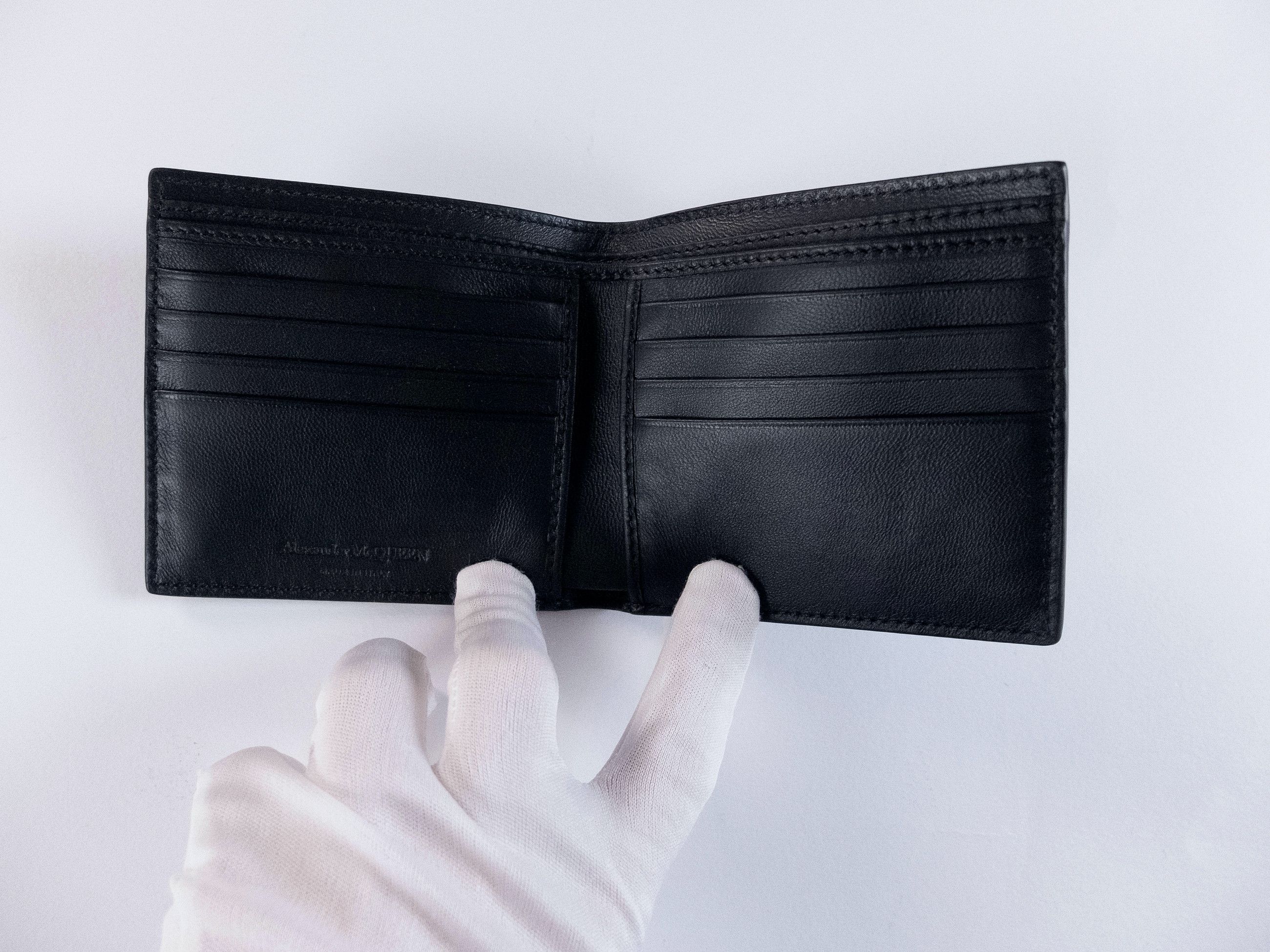 Alexander McQueen ALEXANDER MCQUEEN black rib cage design leather wallet q Size ONE SIZE - 3 Thumbnail
