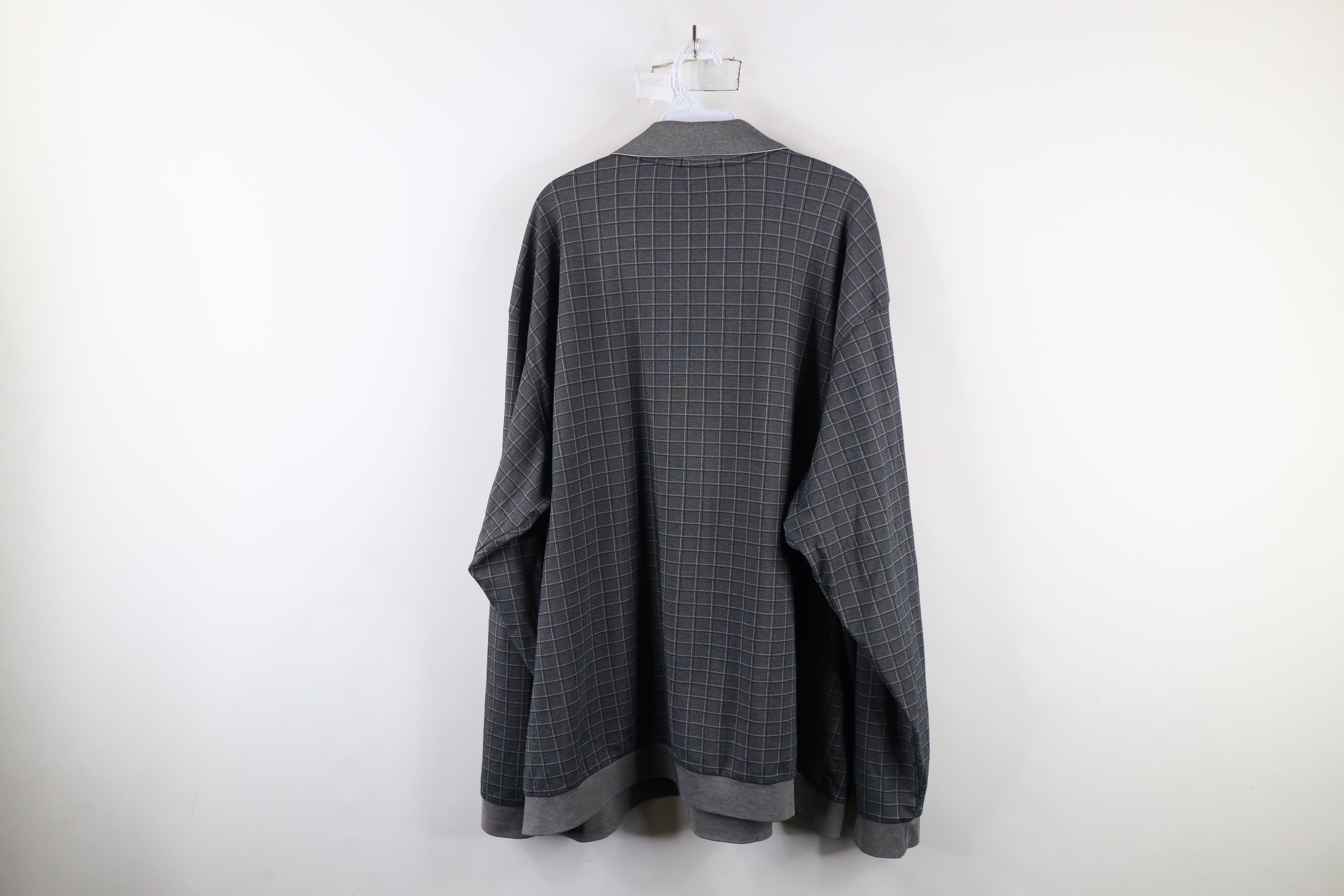 Vintage Vintage 90s Streetwear Checkered Pullover Long Sleeve Polo Size US XXL / EU 58 / 5 - 9 Thumbnail