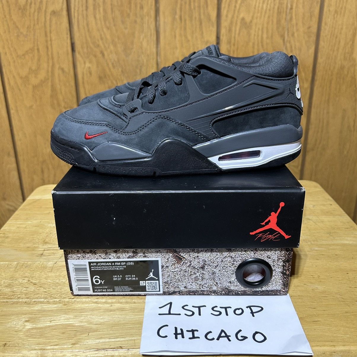 Designer × Jordan Brand × Nike Nigel Sylvester Air Jordan 4 RM Driveway Grey GS Size 6Y NEW Size US 6 / EU 39 - 6 Thumbnail