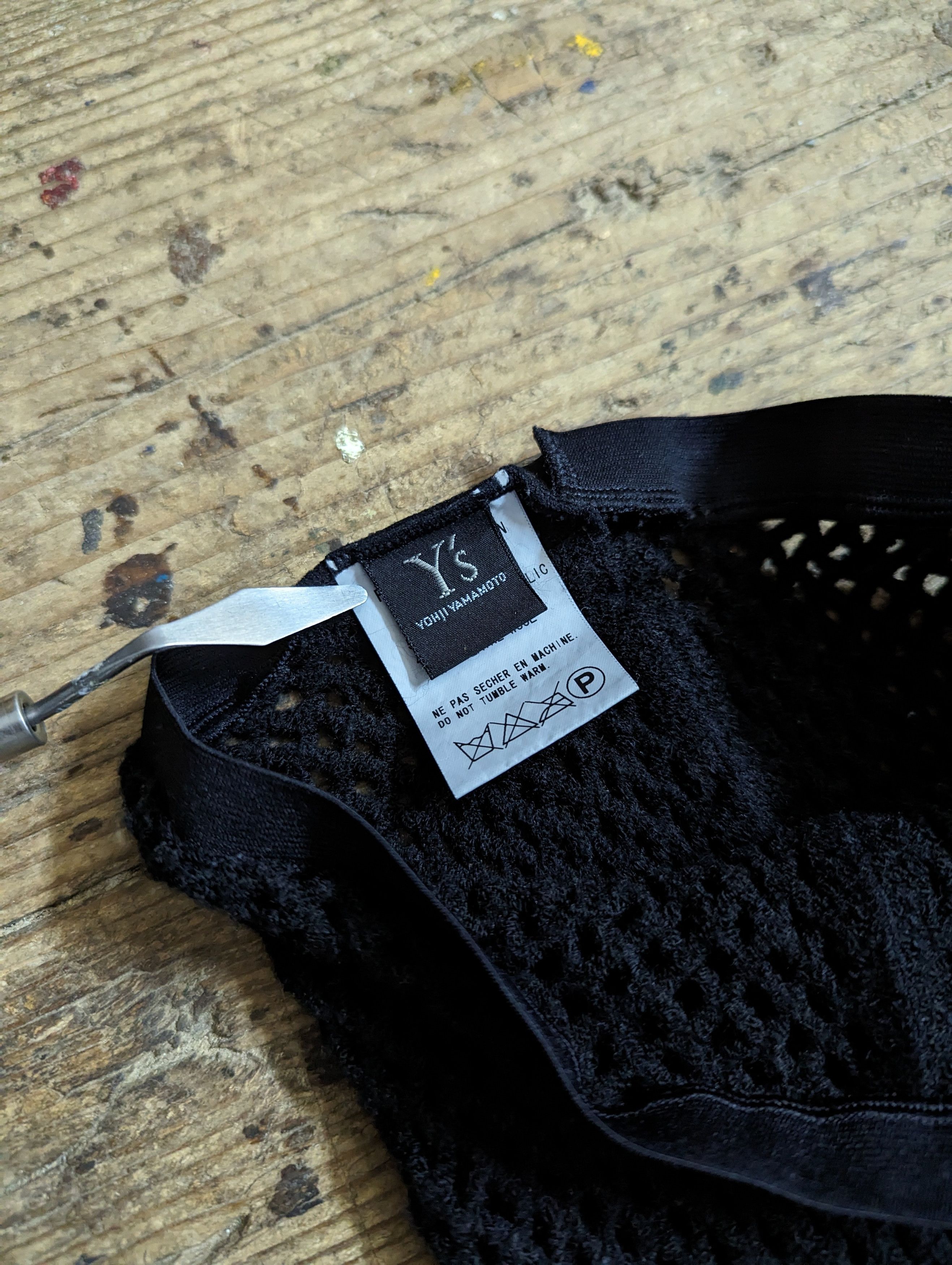 Yohji Yamamoto Rare! 00s Y's Yohji Yamamoto Cobweb Mesh Leggings Tights Size 27" / US 4 / IT 40 - 6 Thumbnail