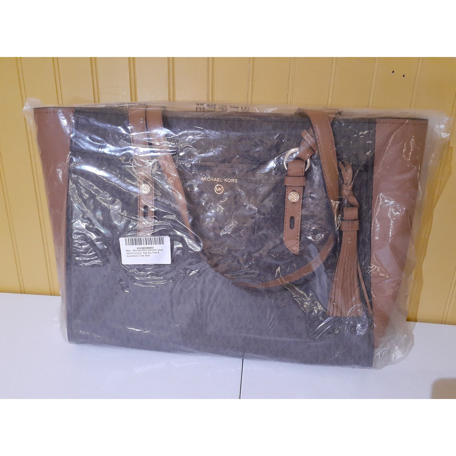 Michael Kors Michael Kors Nomad Large Multi Function Tote Brown Handbag Size ONE SIZE - 1 Thumbnail