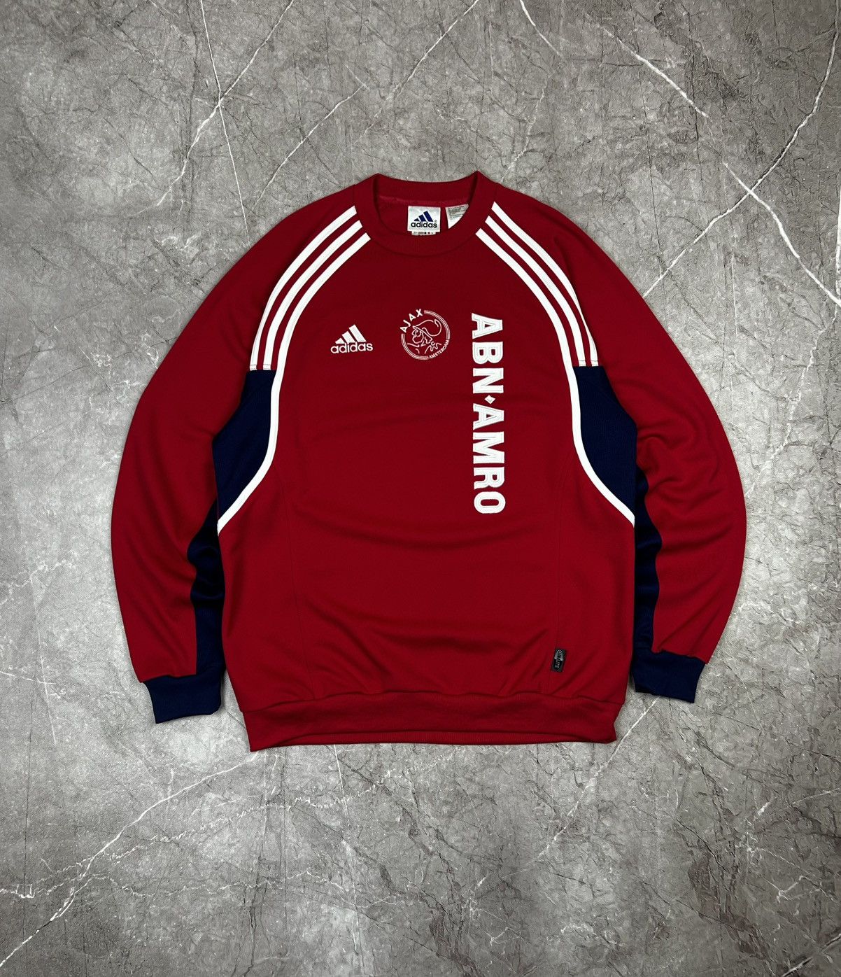 Adidas Vintage 90s Adidas Ajax Amsterdam Football Sweatshirt Soccer Size US L / EU 52-54 / 3 - 1 Thumbnail