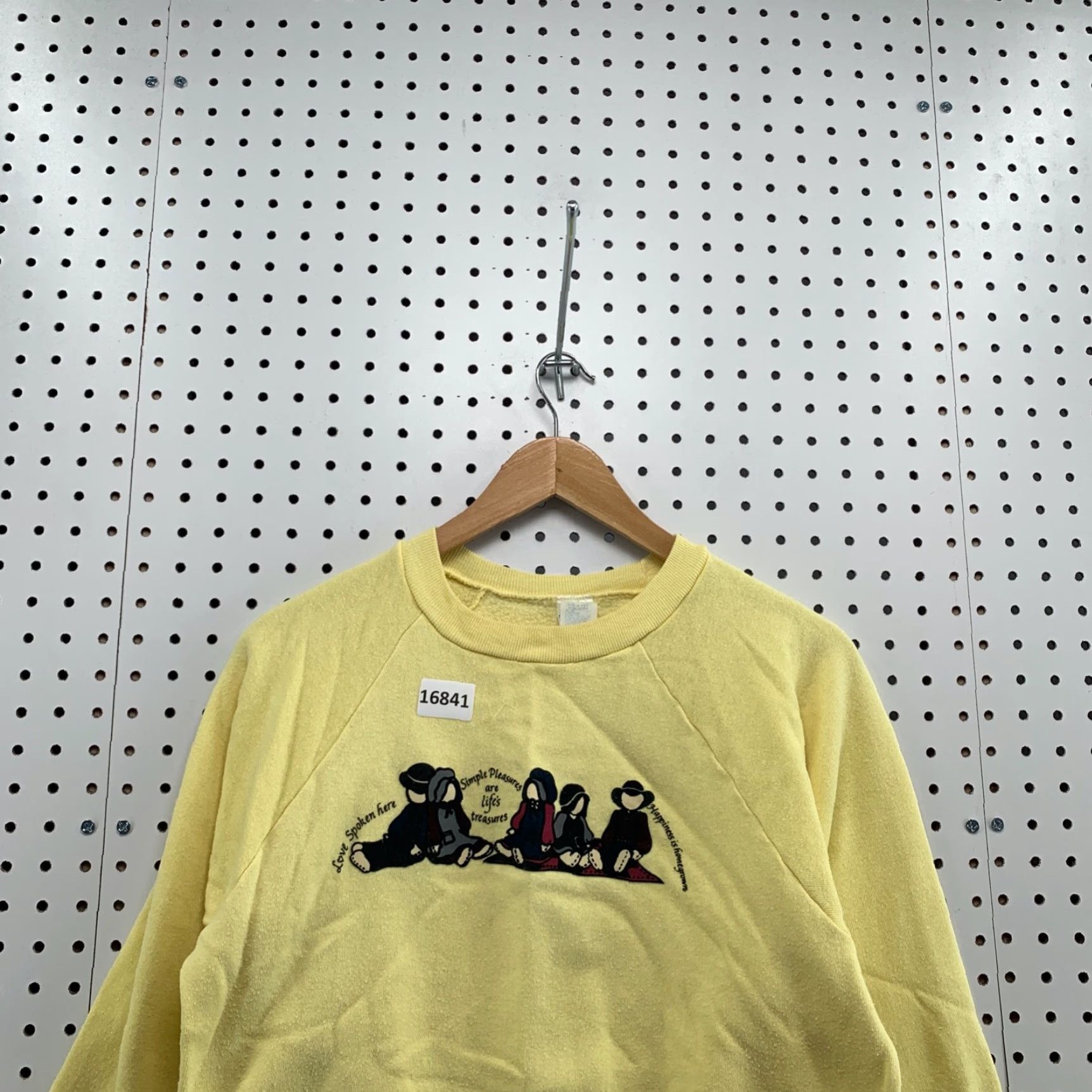 Vintage VINTAGE HealthKnit Crew Neck Sweatshirt Medium Yellow Solid 70s 80s Mens Size US M / EU 48-50 / 2 - 2 Thumbnail
