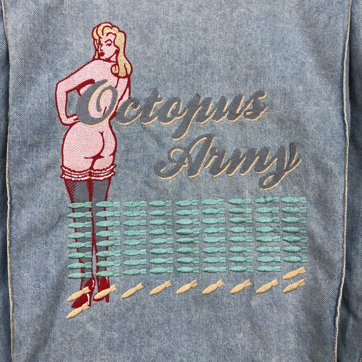 Vintage Octopus Army Embroidery Logo Inspired Hysteri Glamour Size US L / EU 52-54 / 3 - 9 Thumbnail