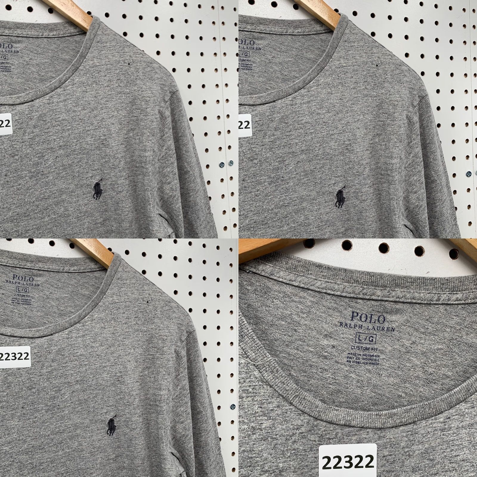 Polo Ralph Lauren Polo Ralph Lauren Shirt Mens Large Gray Black Pony Long Sleeve 20x28 Size US L / EU 52-54 / 3 - 8 Thumbnail