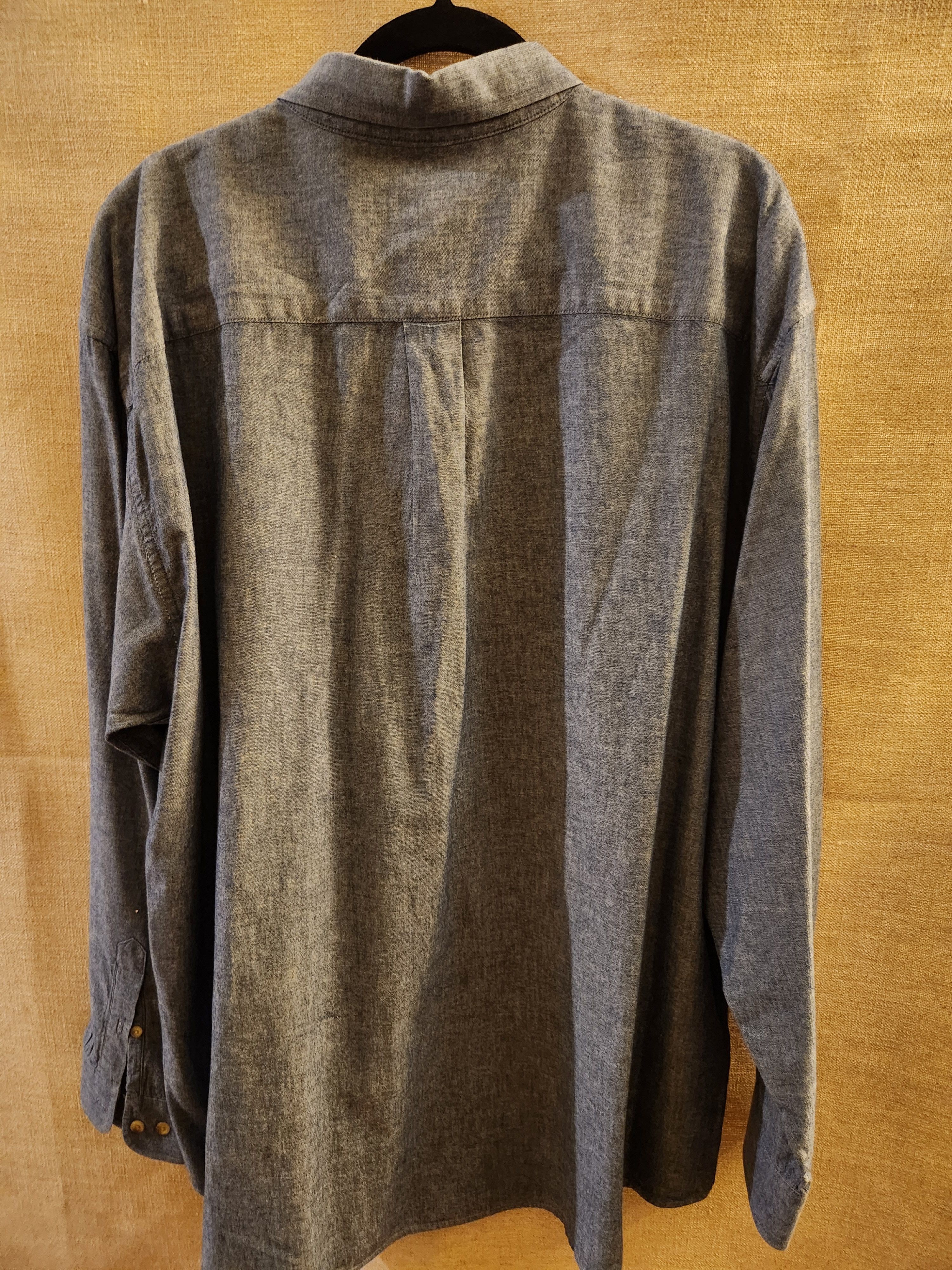 Eddie Bauer Vintage Men's 100% Cotton Denim Button Front Shirt Size US XL / EU 56 / 4 - 2 Thumbnail