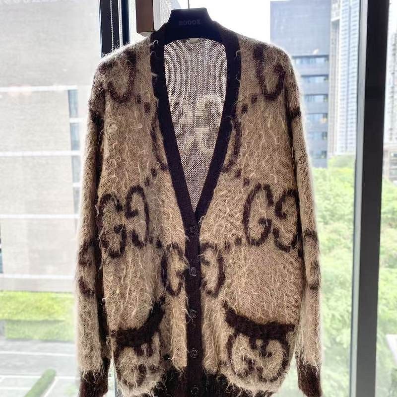 Gucci Gucci GG Logo Mohair Cardigan Size S Size S / US 4 / IT 40 - 1 Thumbnail