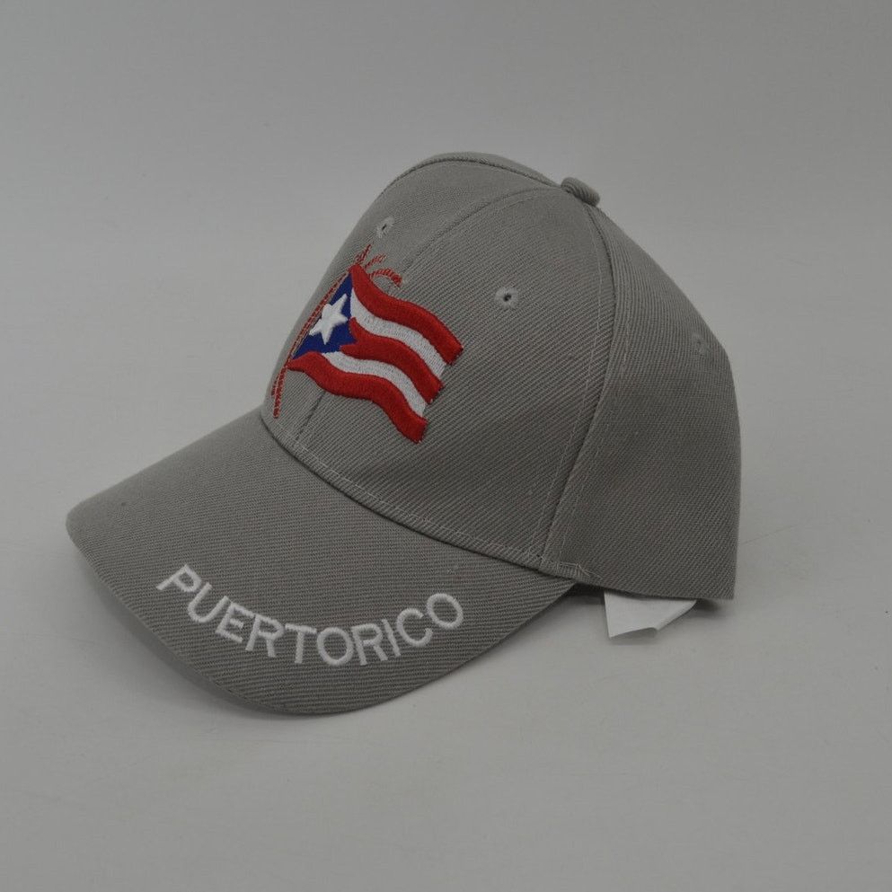 Other Puerto Rico Baseball Cap Hat Gray Red White Blue Adjustable Size ONE SIZE - 3 Thumbnail