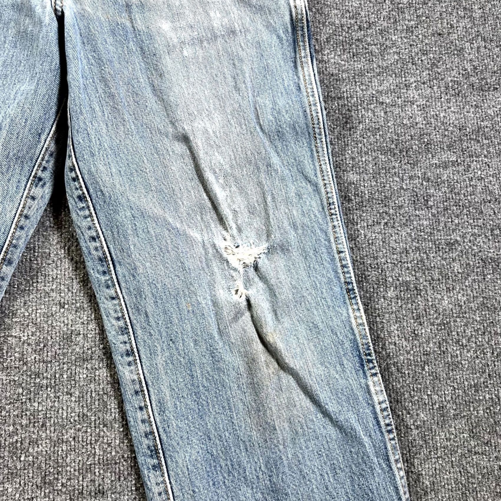 Denime Cinch Jeans Mens 31x32 Blue Denim 100% Cotton Light Wash Straight 5-Pocket Belt-Loops Jeans Mens Size US 31 - 6 Thumbnail