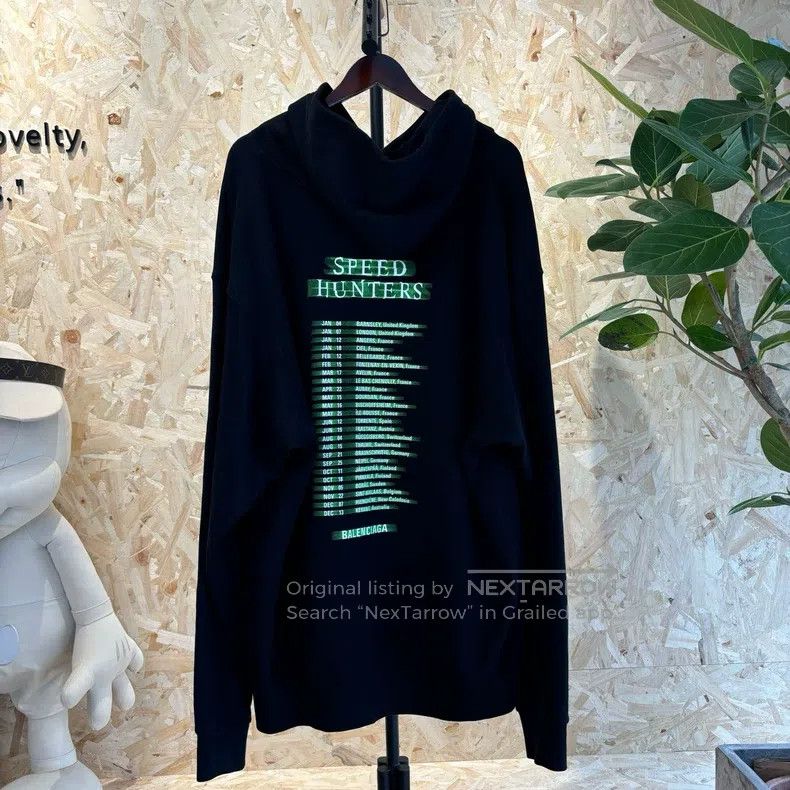 Balenciaga Balenciaga Matrix Band Printed Hooded Sweatshirt Size US S / EU 44-46 / 1 - 2 Thumbnail