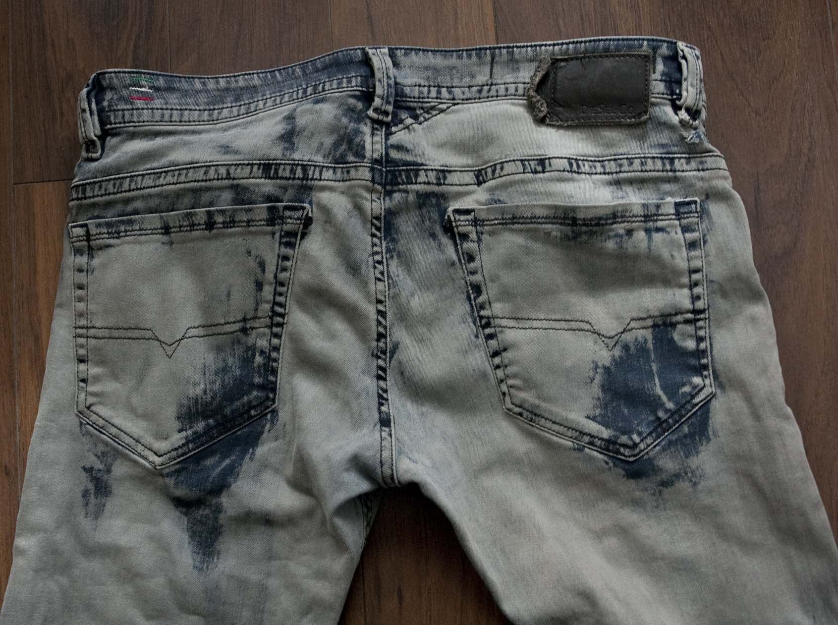 Diesel Diesel Thavar Jeans Distressed Bleached Size 33x28 Size US 33 - 4 Thumbnail
