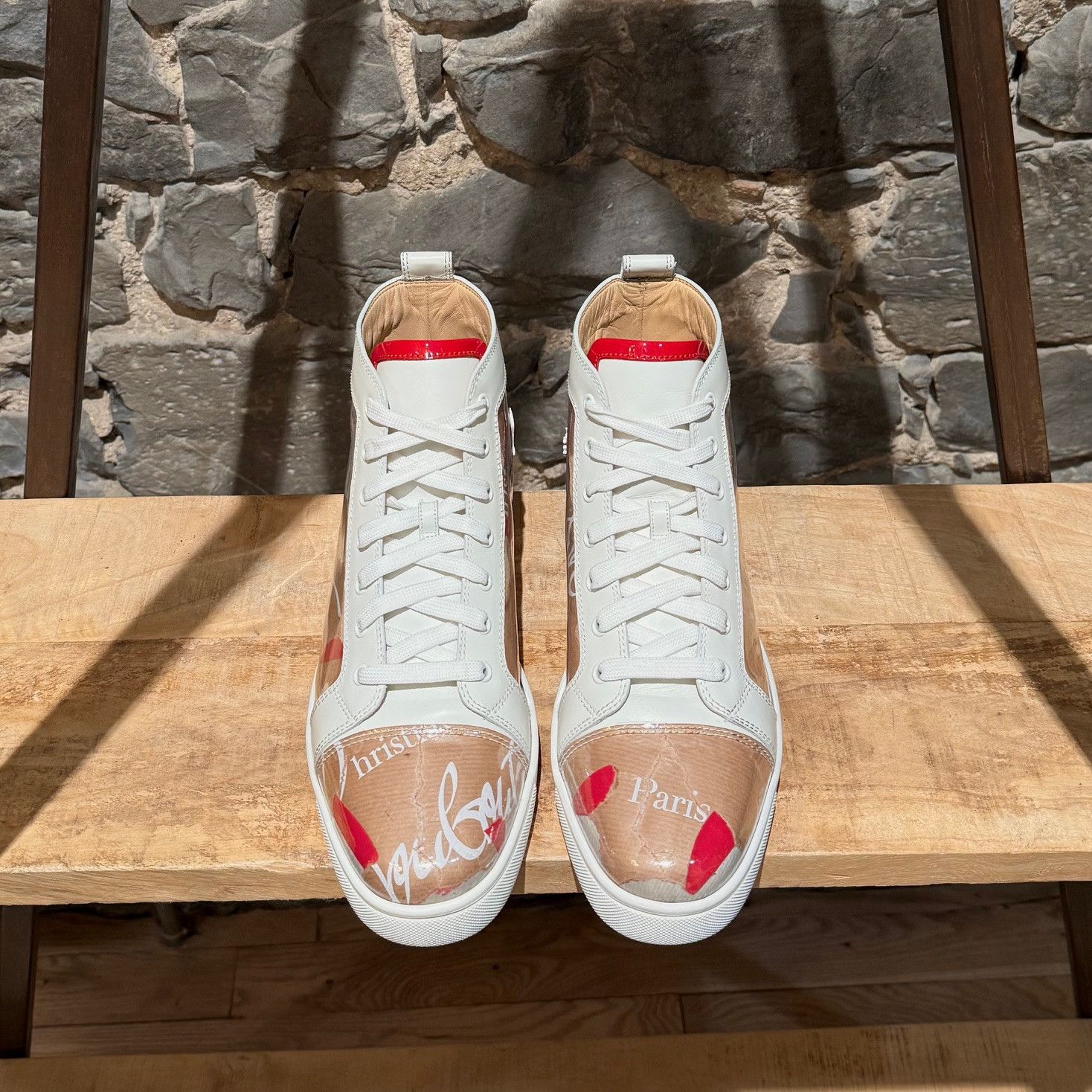 Christian Louboutin Christian Louboutin Louis Loubi Kraft PVC High-top Sneakers Size US 10.5 / EU 43-44 - 2 Thumbnail