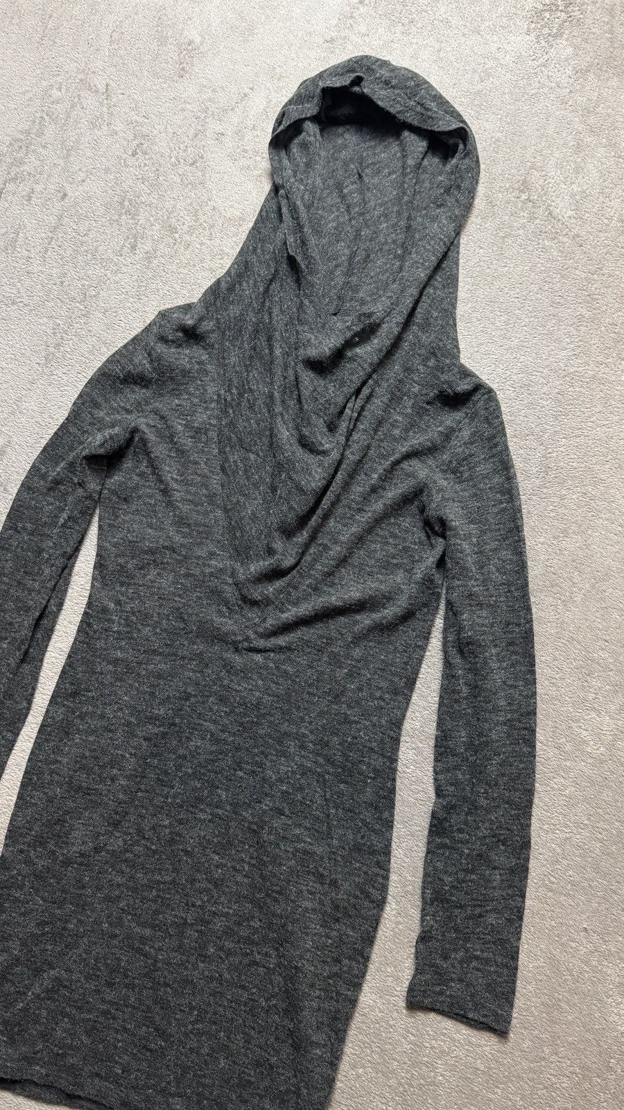 Japanese Brand Archive Rick Owens Yohji Yamamoto Style Y2K Mesh Hood Dress Size M / US 6-8 / IT 42-44 - 3 Thumbnail