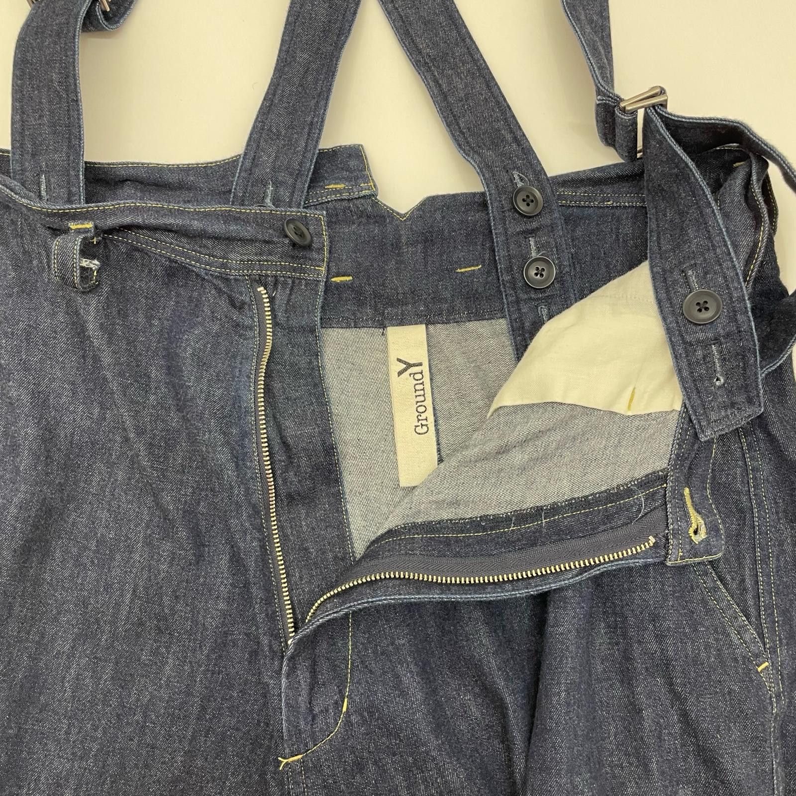Yohji Yamamoto Yohji Yamamoto Ground Y Suspenders wide pants Size US 33 - 4 Thumbnail