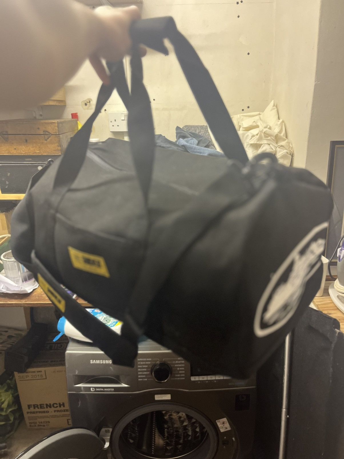 Corteiz Corteiz black grindwear duffle bag 3 starz cortiez | Grailed
