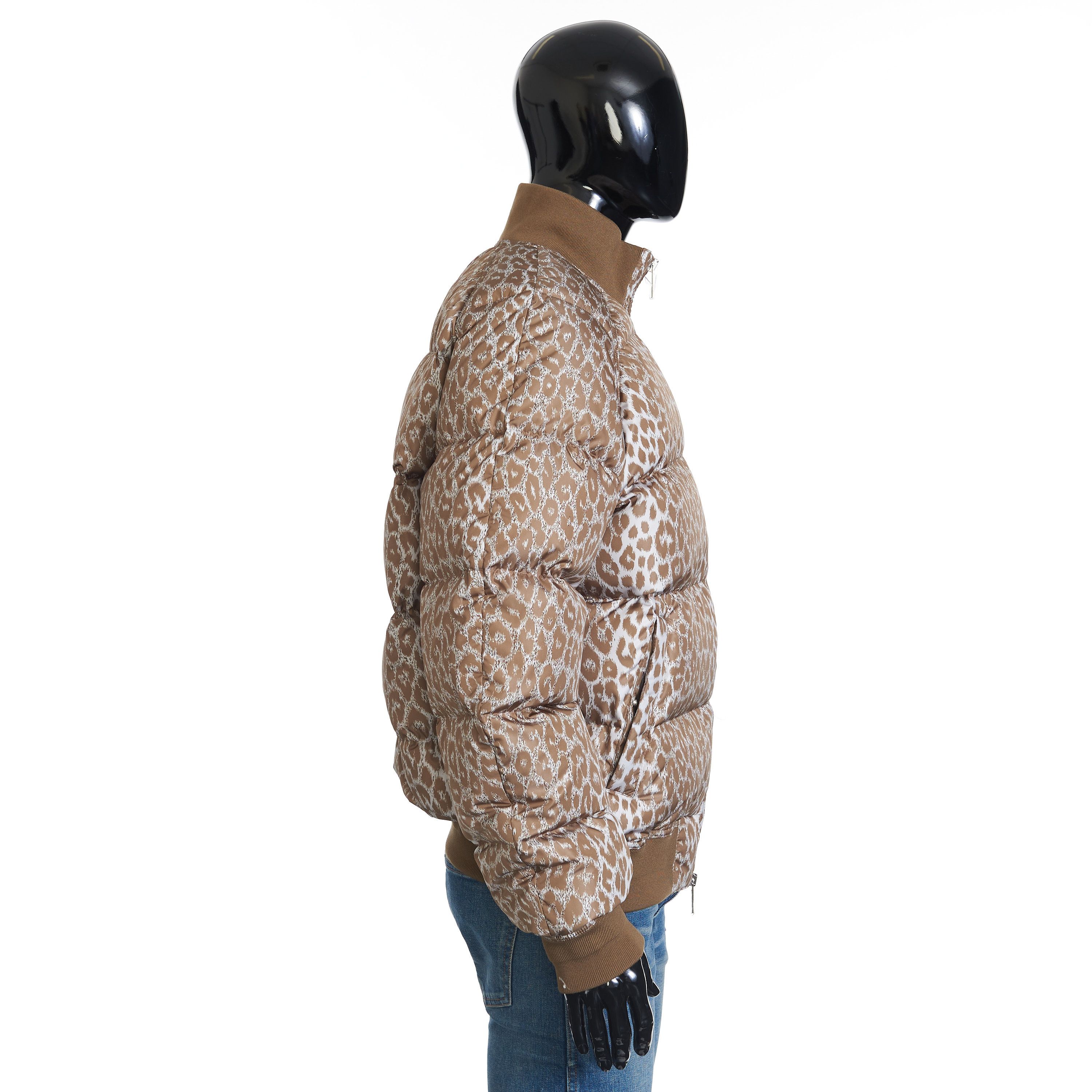 Dior Brown Goose Down Jacket In Leopard Print Technical Polyamide Size US M / EU 48-50 / 2 - 7 Thumbnail