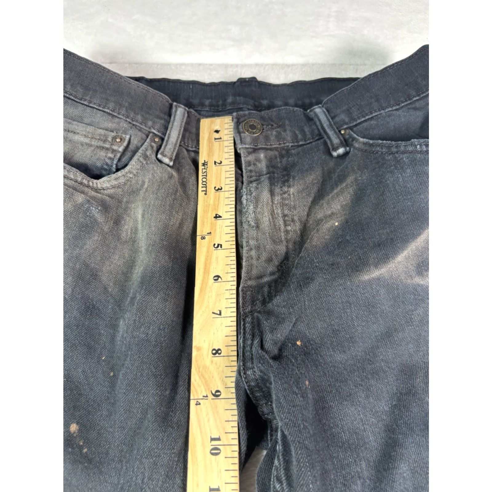 Levi's VINTAGE Levi's 511 Jeans Mens Regular Fit 32x32 Black Denim Distressed Cotton Blend 32in Inseam USA Mexico Levis 500 Series Pants Size 32 Mens Jeans Size US 32 / EU 48 - 3 Thumbnail