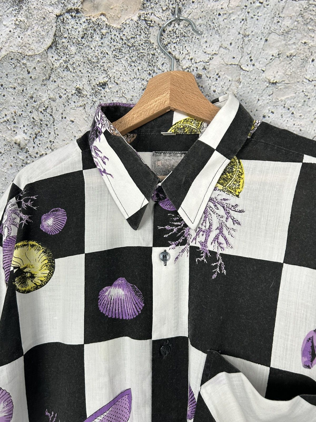 Vintage Vintage Cropped Checkered Shirt Summer Avant Garde Boxy Size US L / EU 52-54 / 3 - 3 Thumbnail
