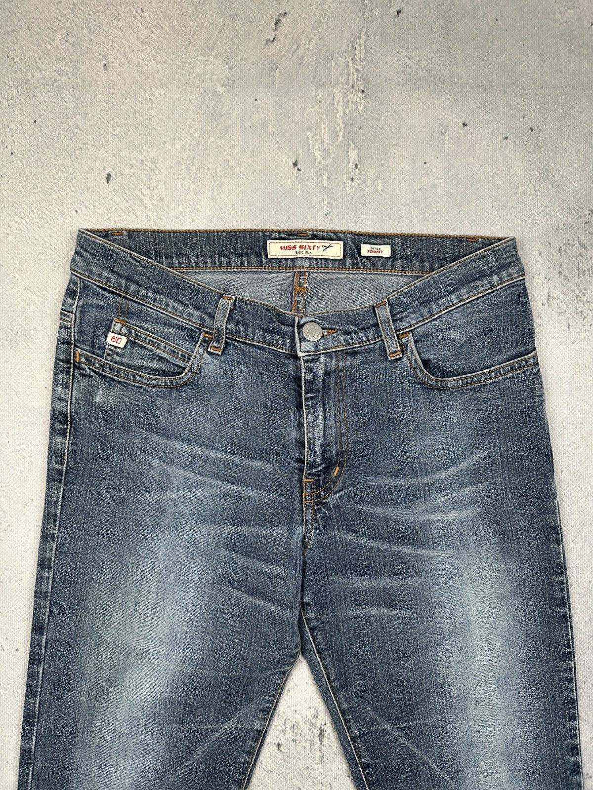 Miss Sixty Miss Sixty Tommy Bootcut Low Rise Blue Denim Flared Jeans Size 28" / US 6 / IT 42 - 6 Thumbnail