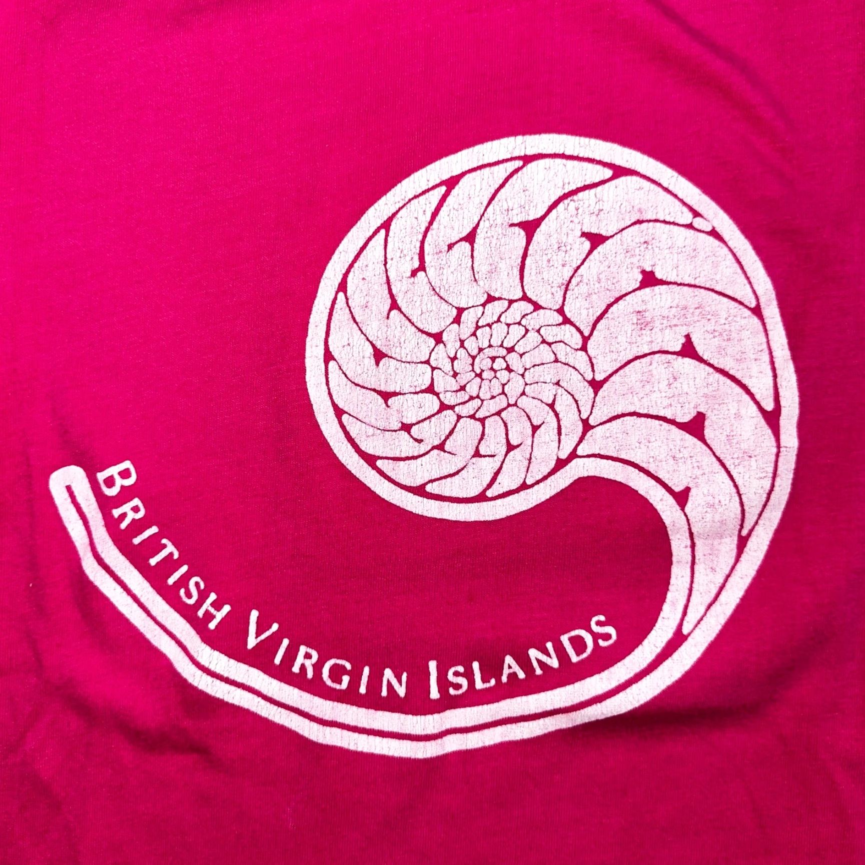 Vintage VINTAGE British Virgin Islands 80s T Shirt Pink Shell Ocean Travel UK Graphic Art Men L Crew Neck Short Sleeve Size US L / EU 52-54 / 3 - 2 Thumbnail