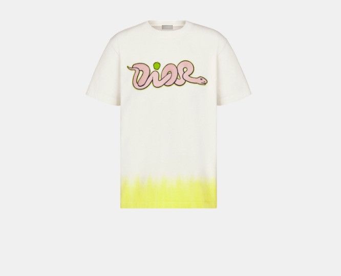 Dior × Kaws o1w1db11025 513J696 Relaxed Fit T-Shirt in White/Yellow Size US S / EU 44-46 / 1 - 1 Thumbnail