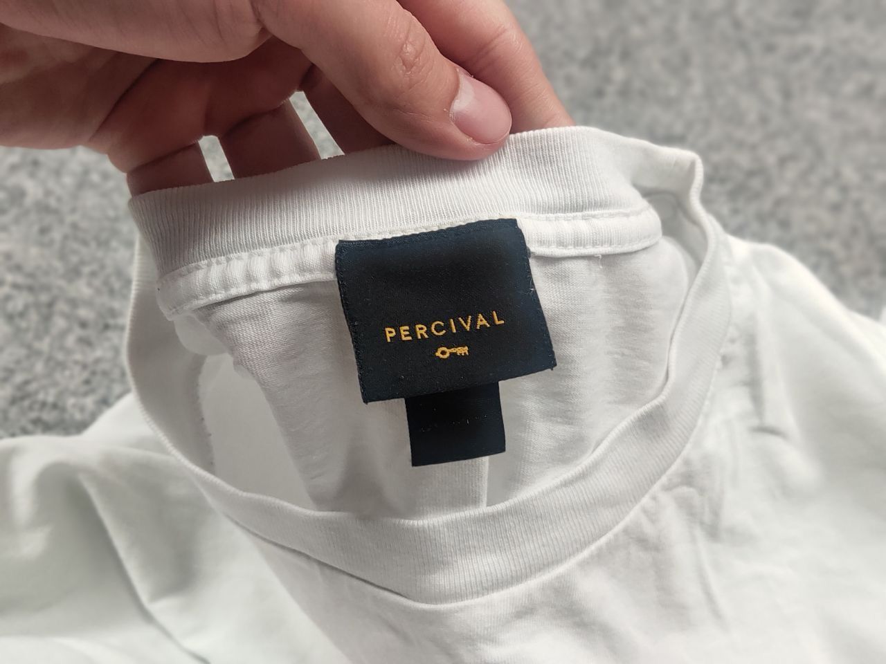 Percival Percival Design Logo White Cotton Regula Long Sleeve T Shirt Size US M / EU 48-50 / 2 - 16 Thumbnail