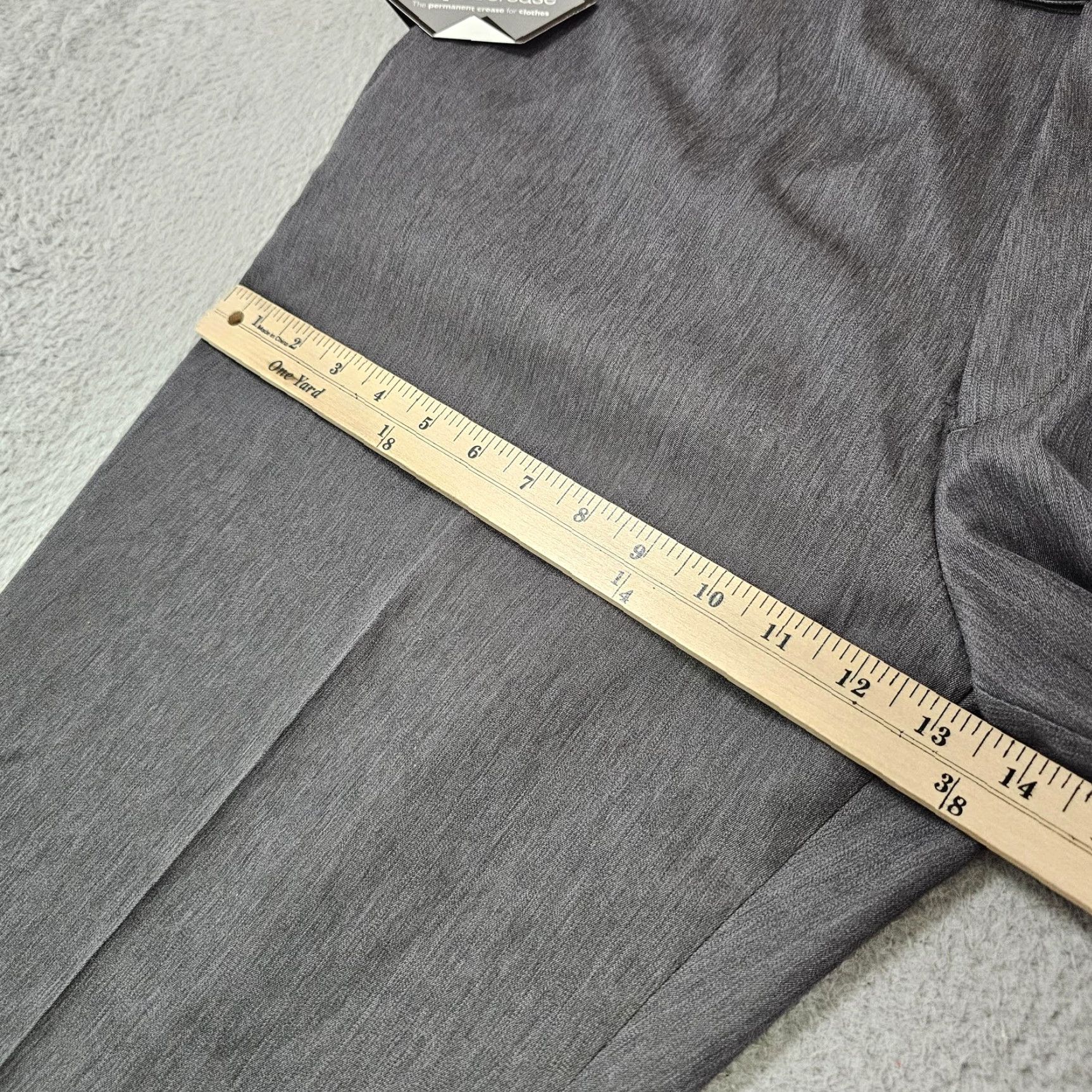 Stafford Stafford Pants Mens 38x30 Gray Travel Classic Fit Microfiber Flat Front Trouser Size US 38 / EU 54 - 6 Thumbnail