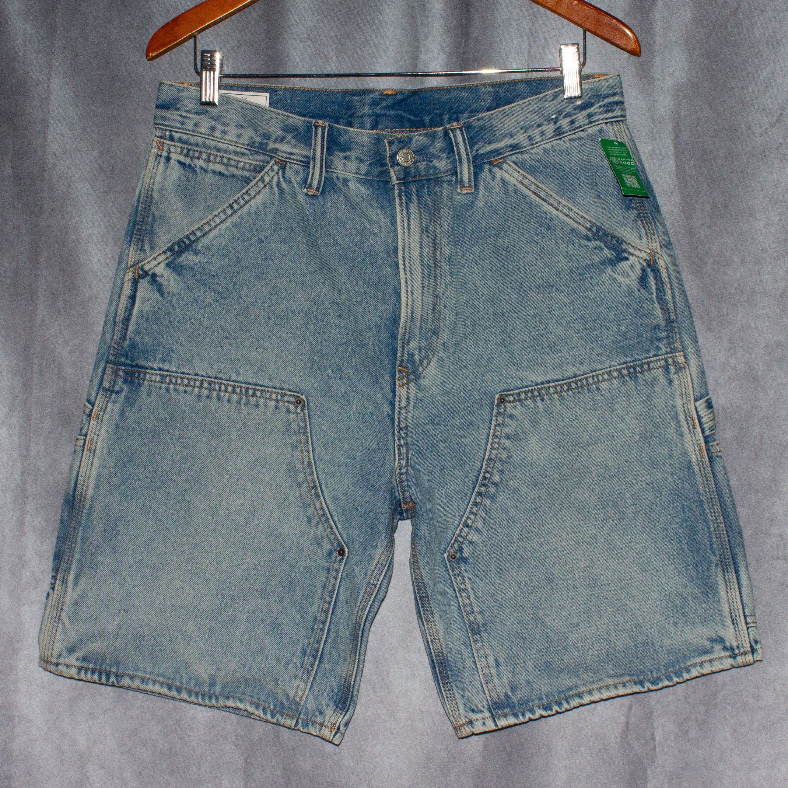 Gap Double Knee Denim Shorts / Jorts Size US 32 / EU 48 - 1 Thumbnail