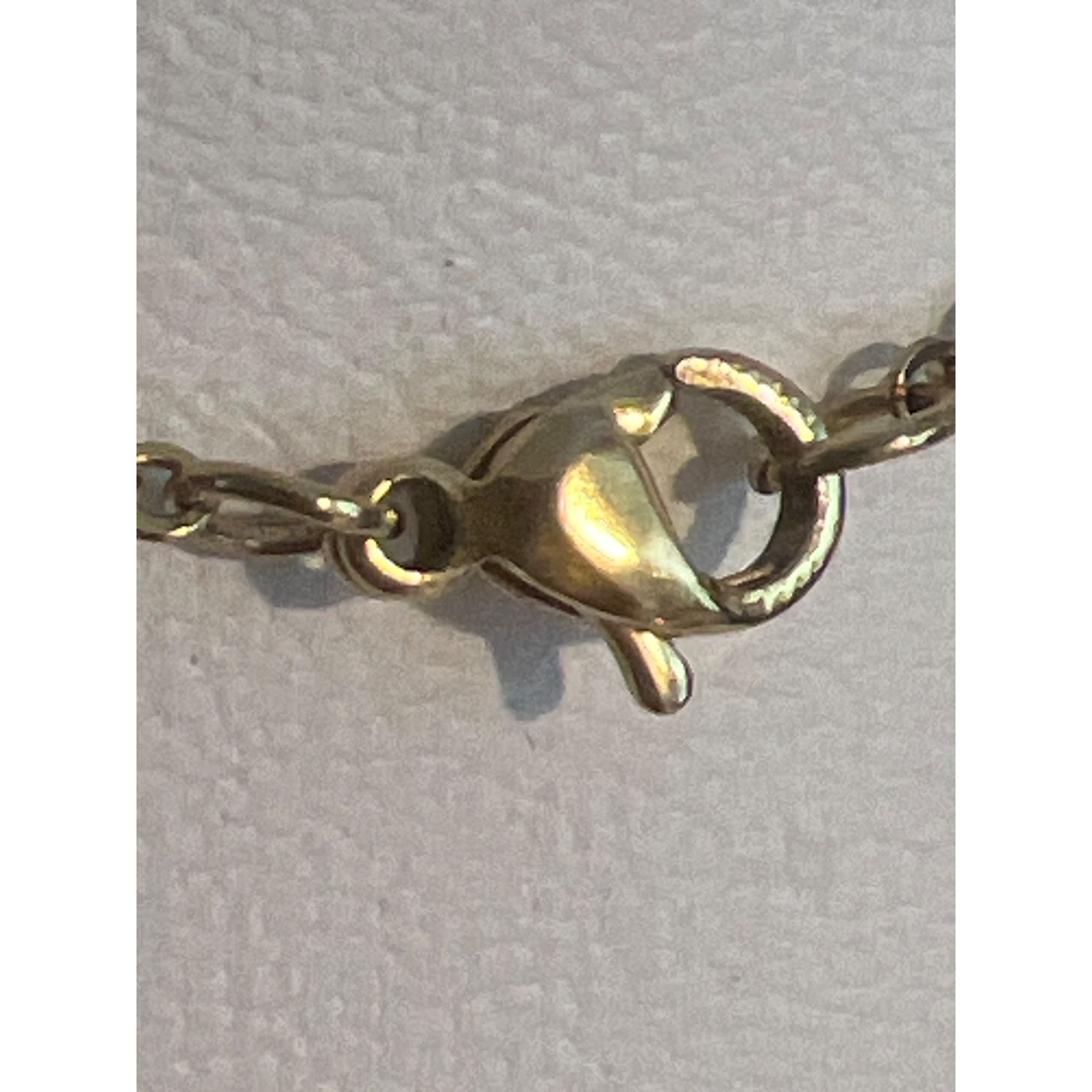 Other Vintage Gold Tone Chain Necklace Pearl Bead Boy Girl Etched Size ONE SIZE - 4 Thumbnail