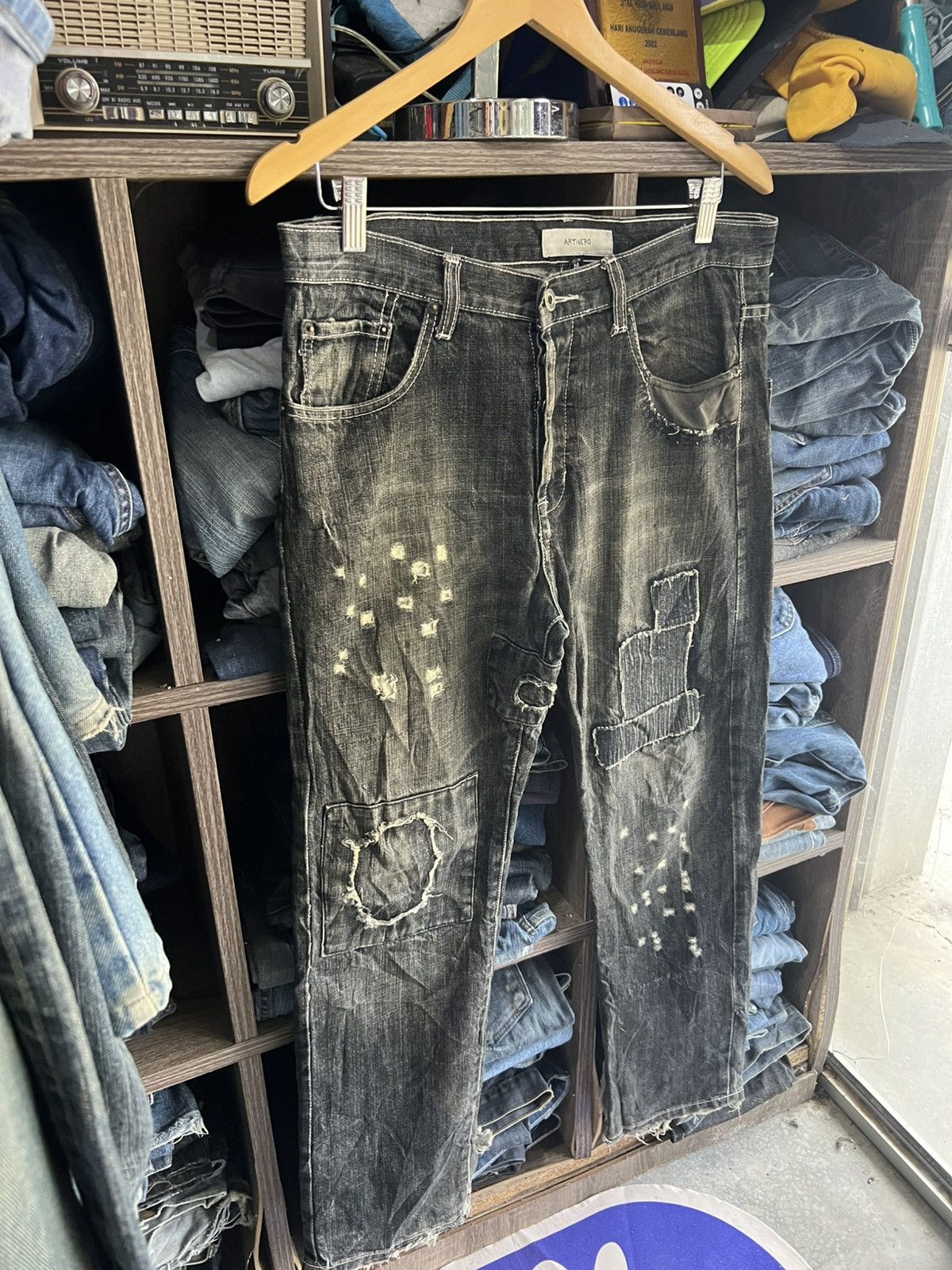 Other 🔥Rare Artinero Patchwork Kapital Inspired Distressed Denim Size US 34 / EU 50 - 3 Thumbnail